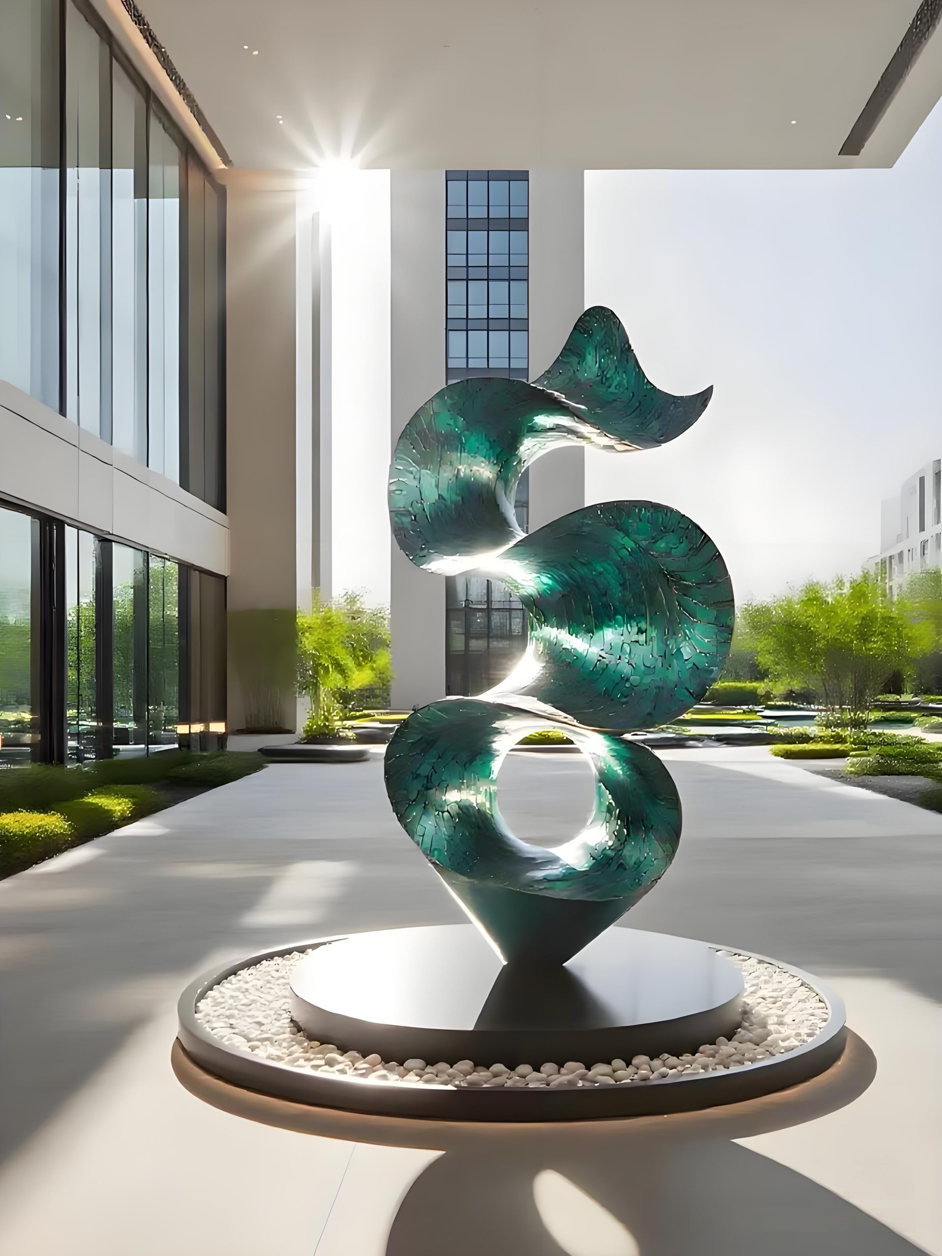 Hotel landscape sculpture