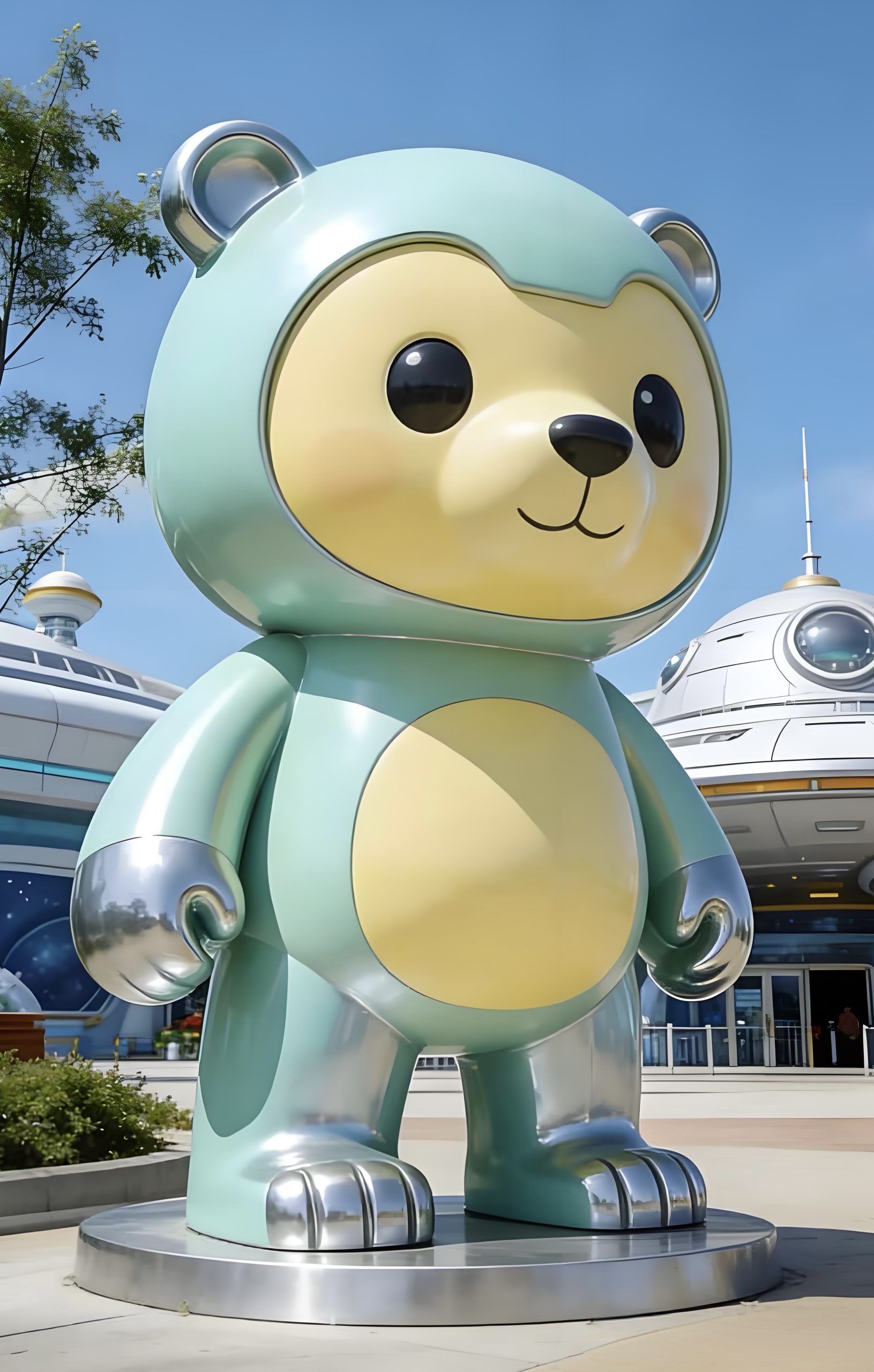 Stainless steel cartoon sculpture