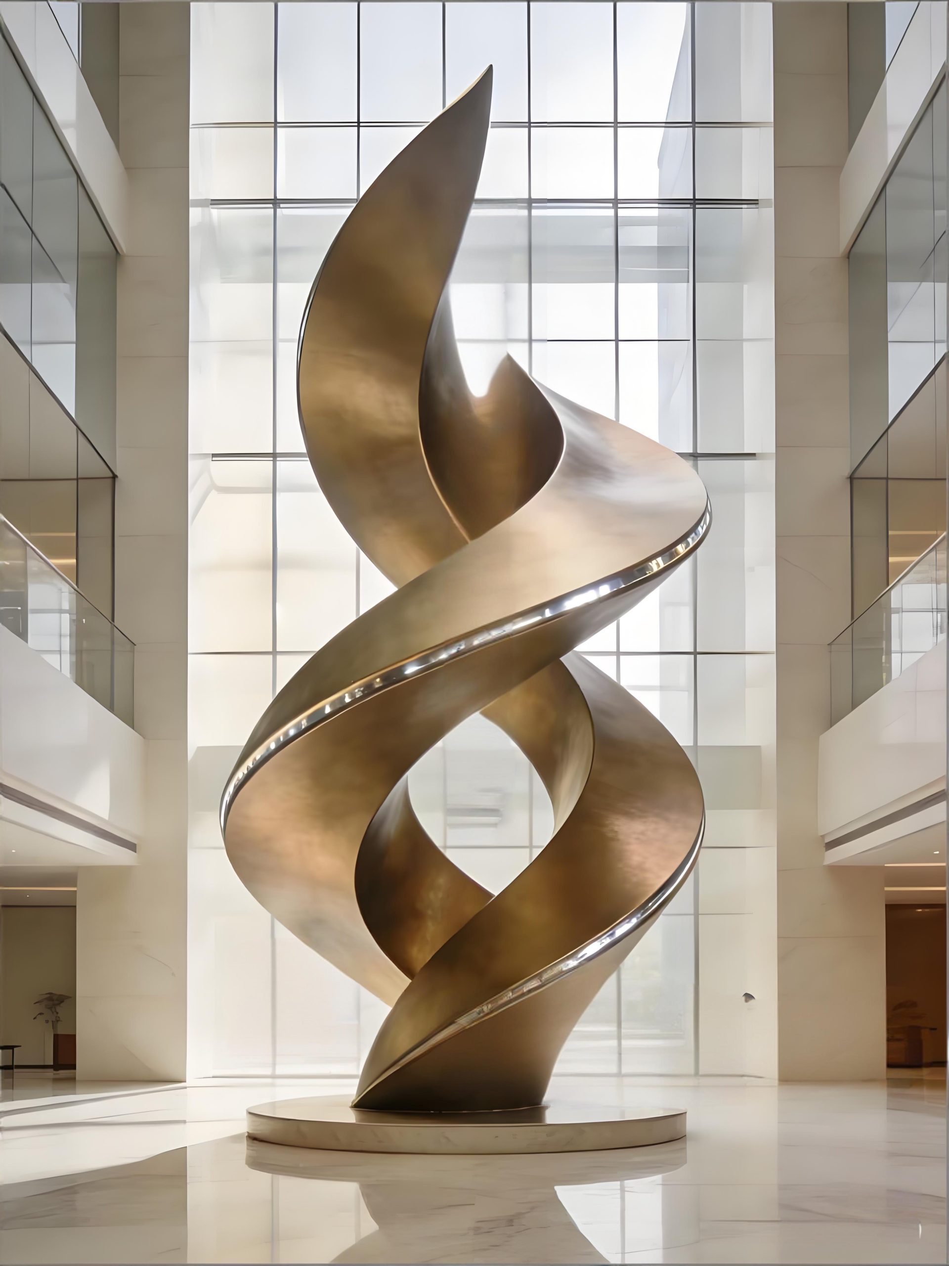 Bronze landscape sculpture.