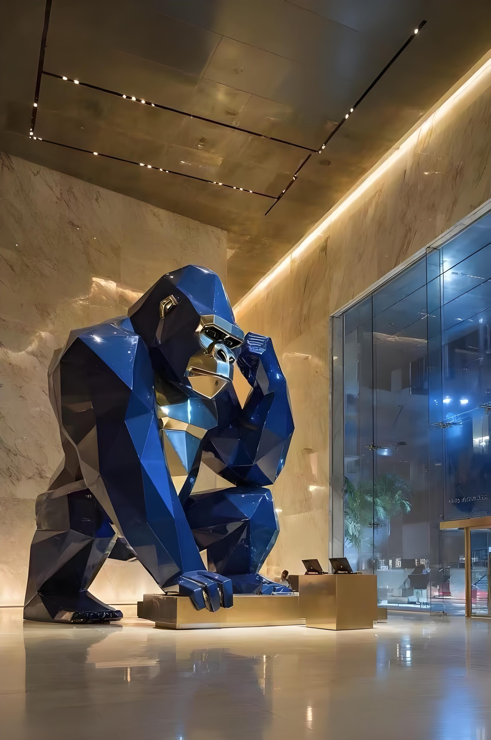 Shopping Mall Cartoon Sculpture