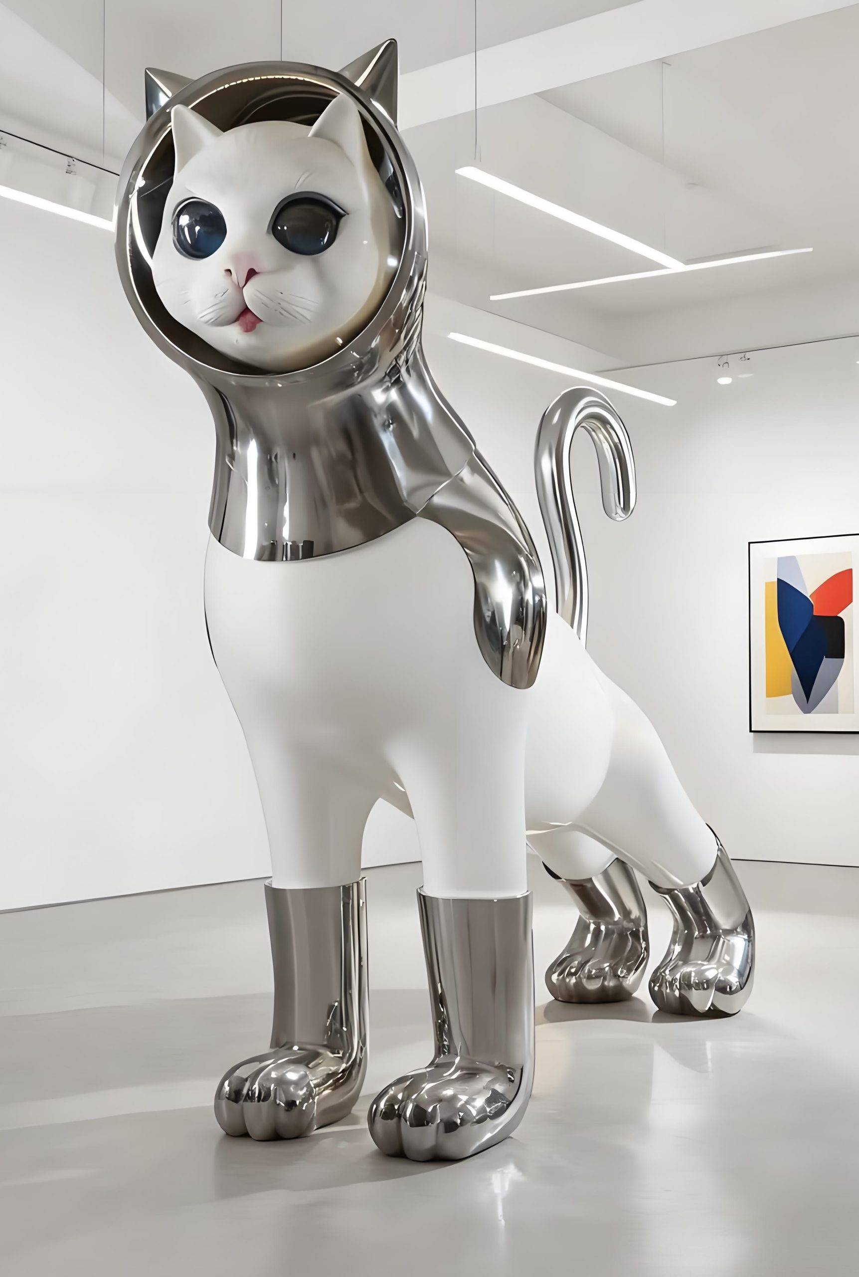 Stainless steel cartoon sculpture