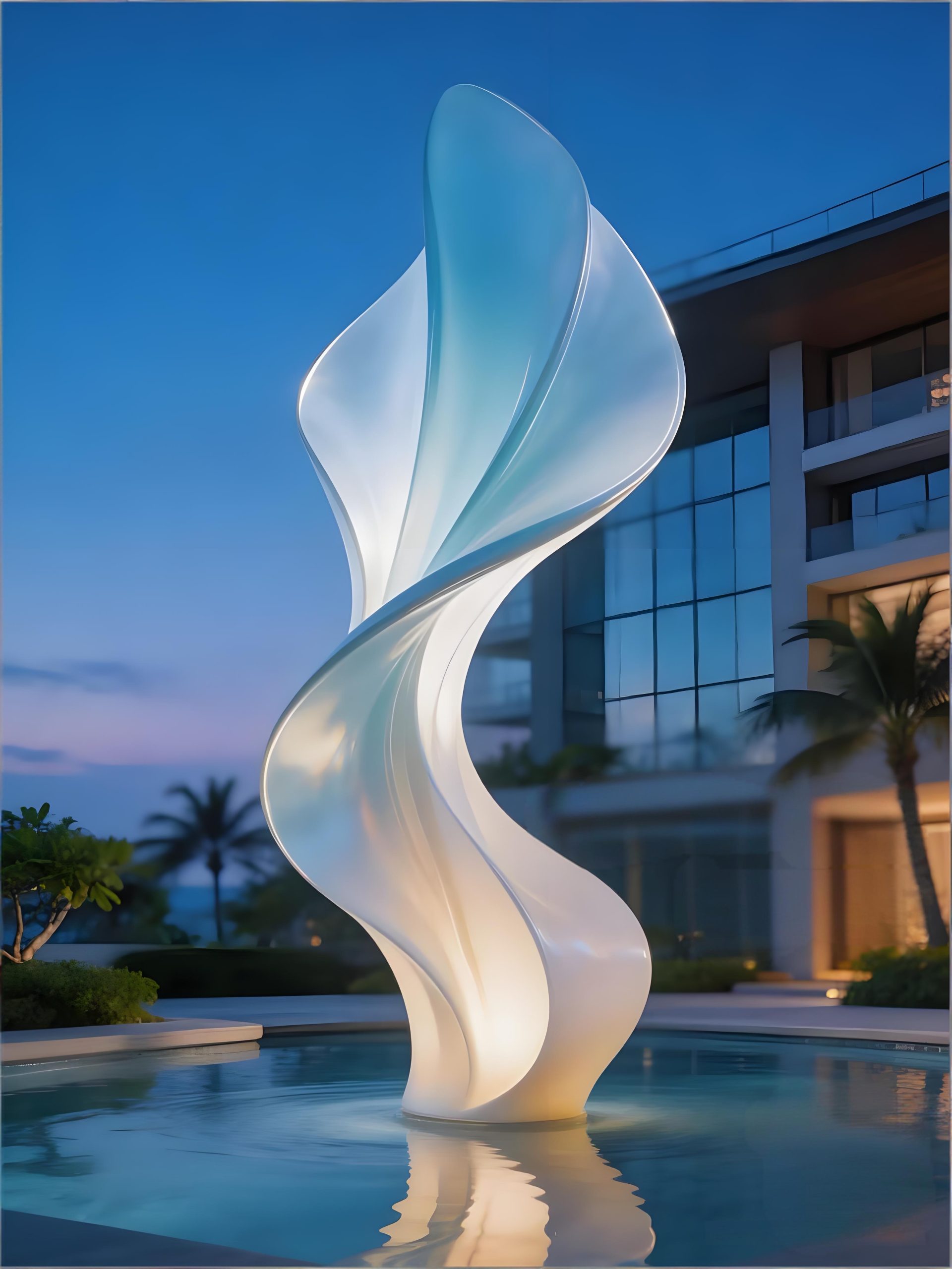 Acrylic landscape sculpture