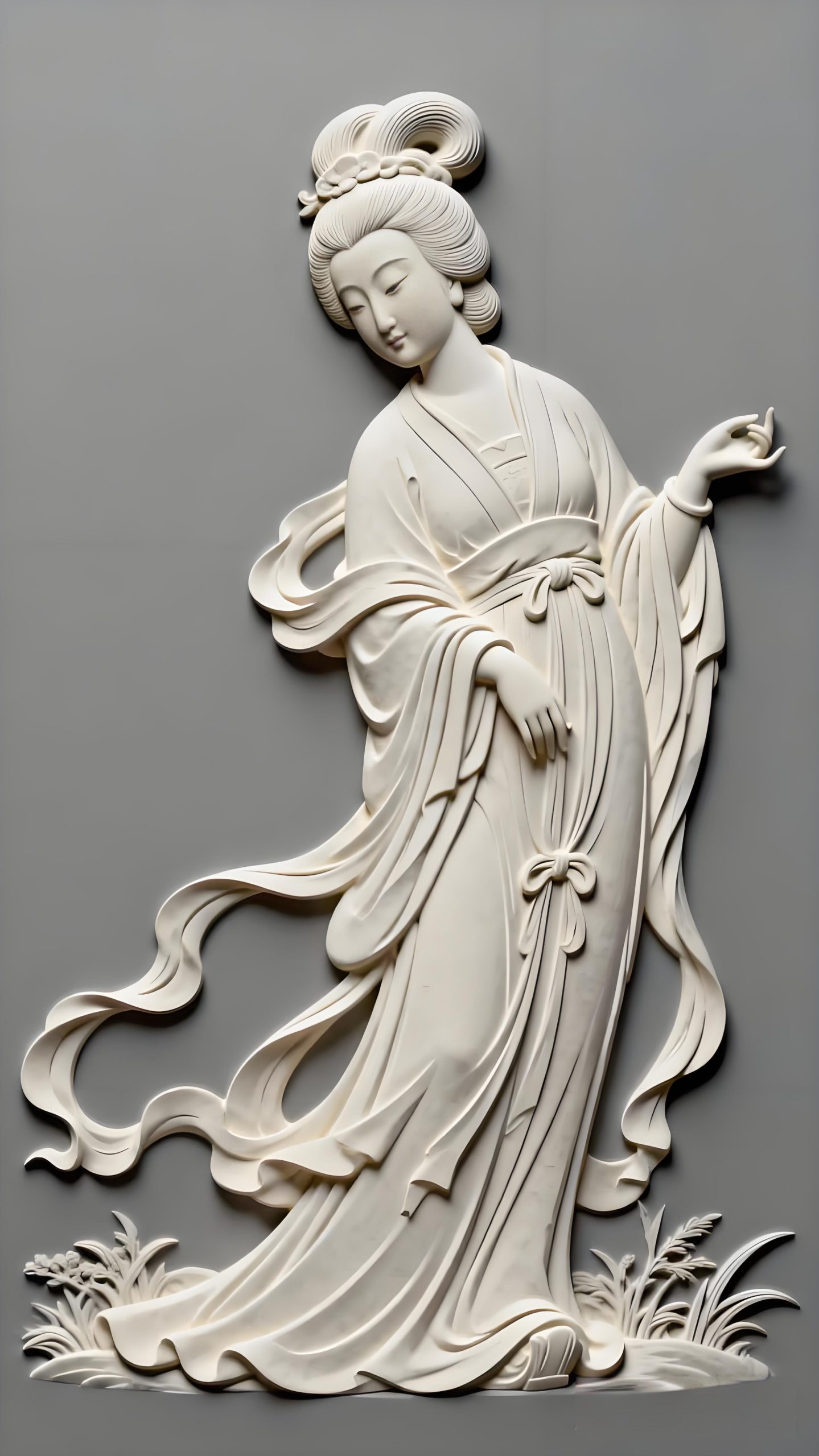 Chinese-style Court Ladies Relief