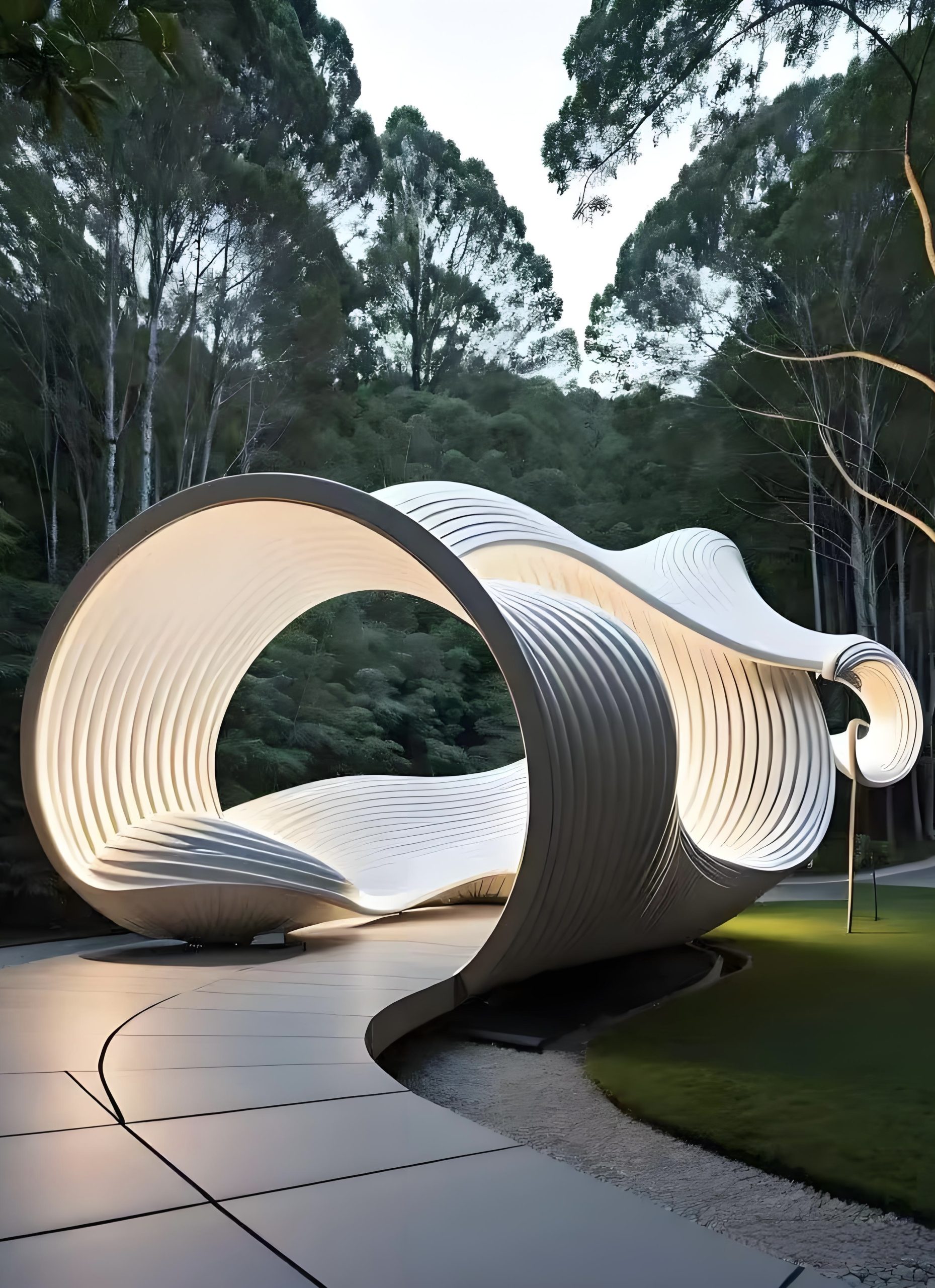 Fiberglass landscape sculpture