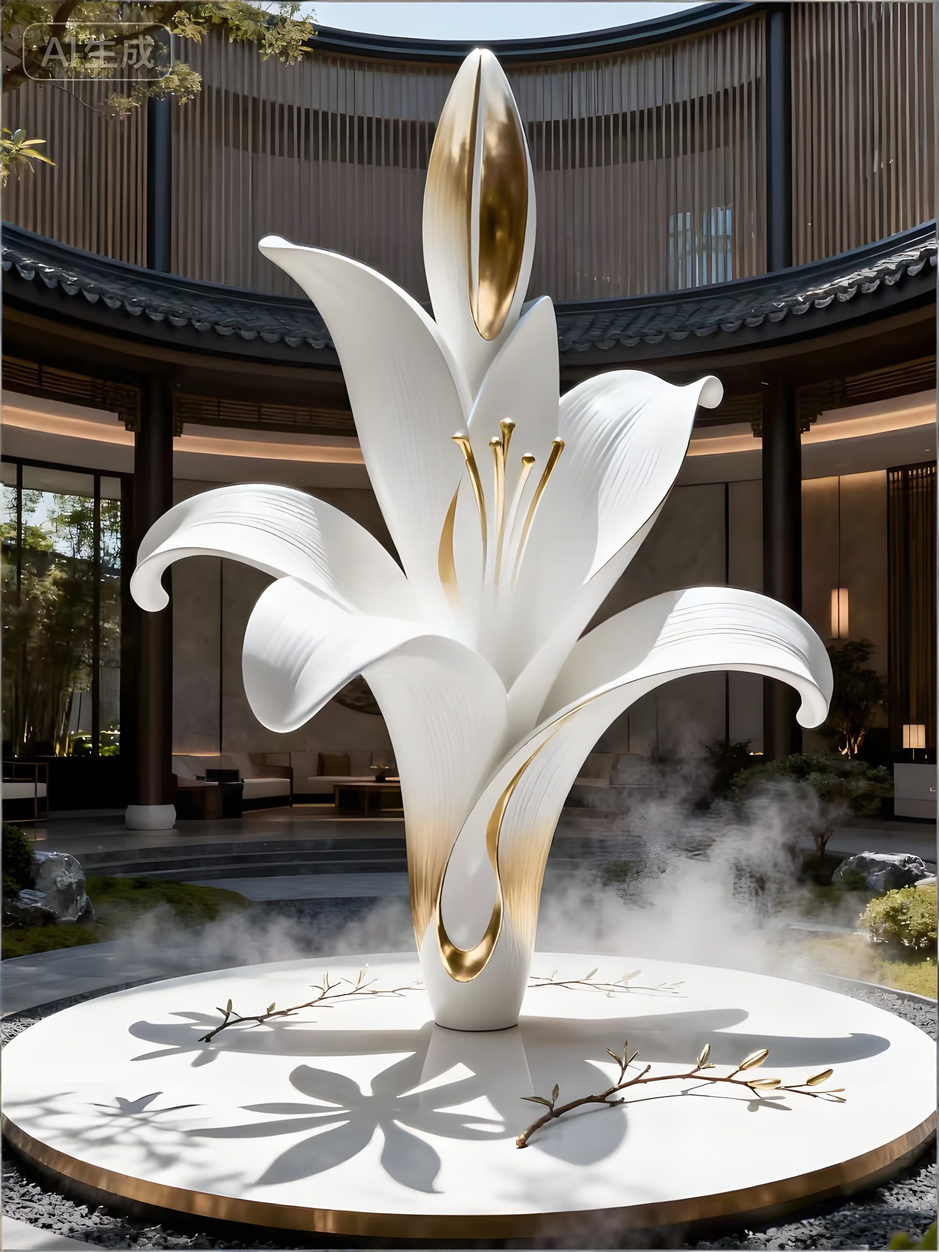 Fiberglass landscape sculpture