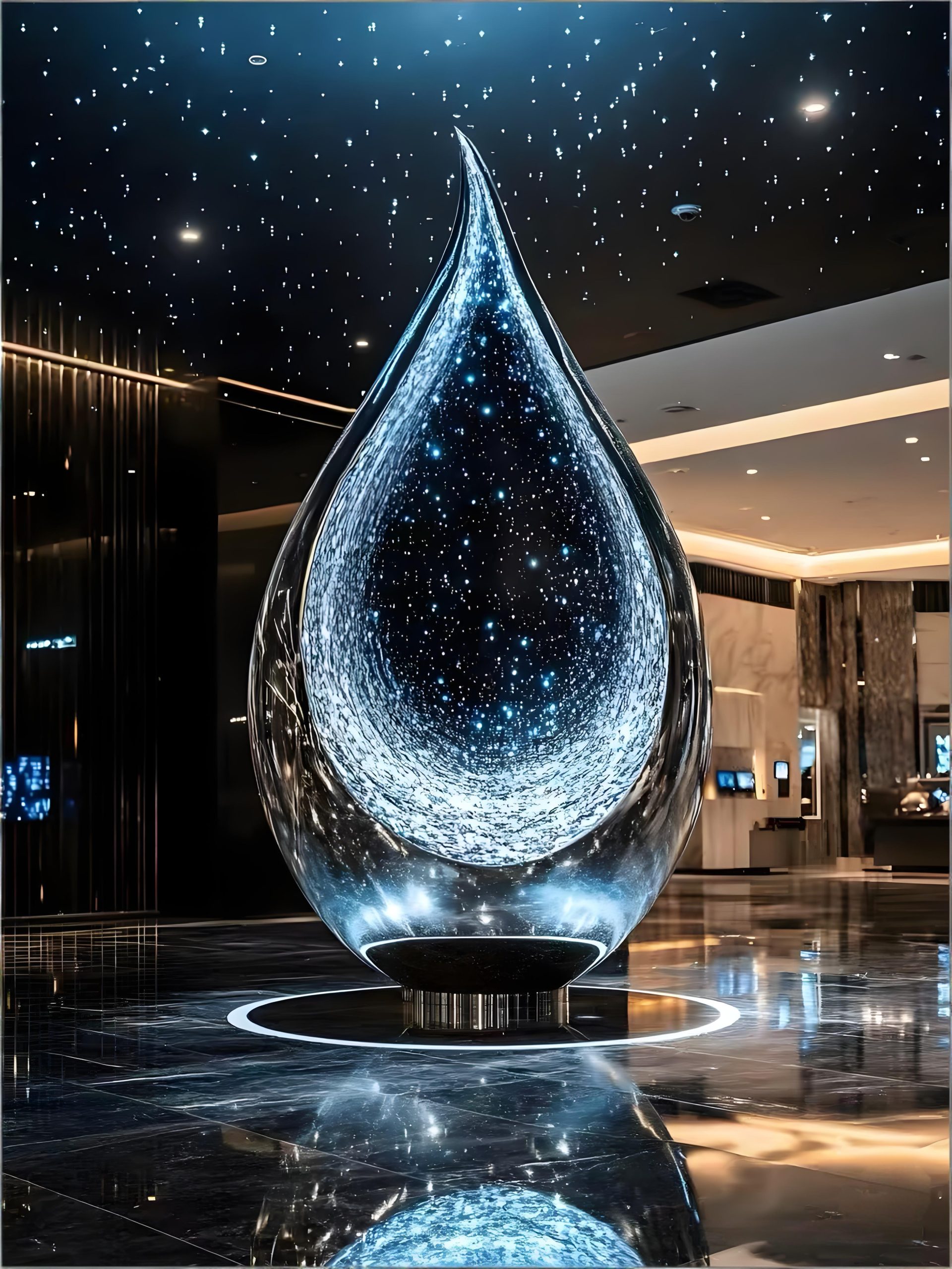 Stainless steel landscape sculpture