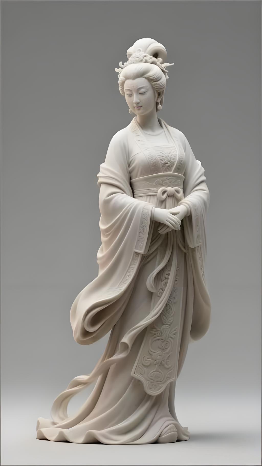 Chinese-style Court Ladies Sculpture