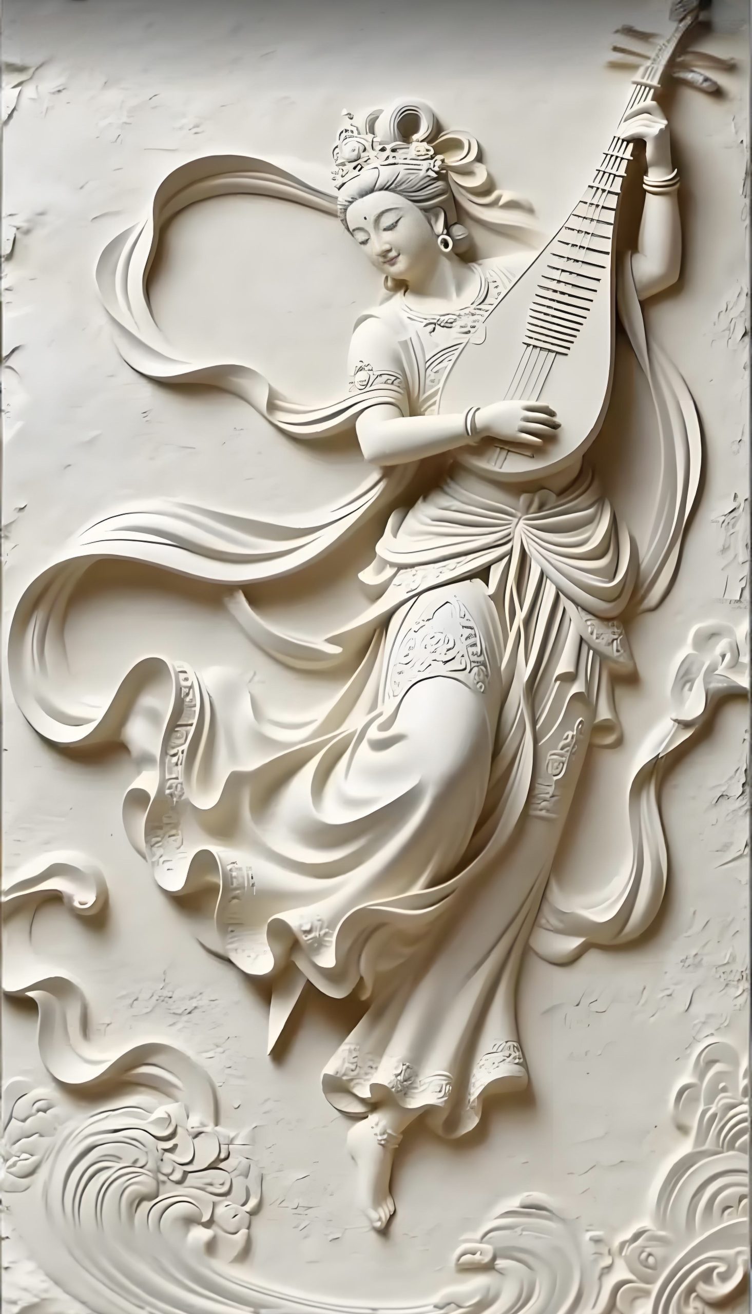 Chinese-style Court Ladies Relief