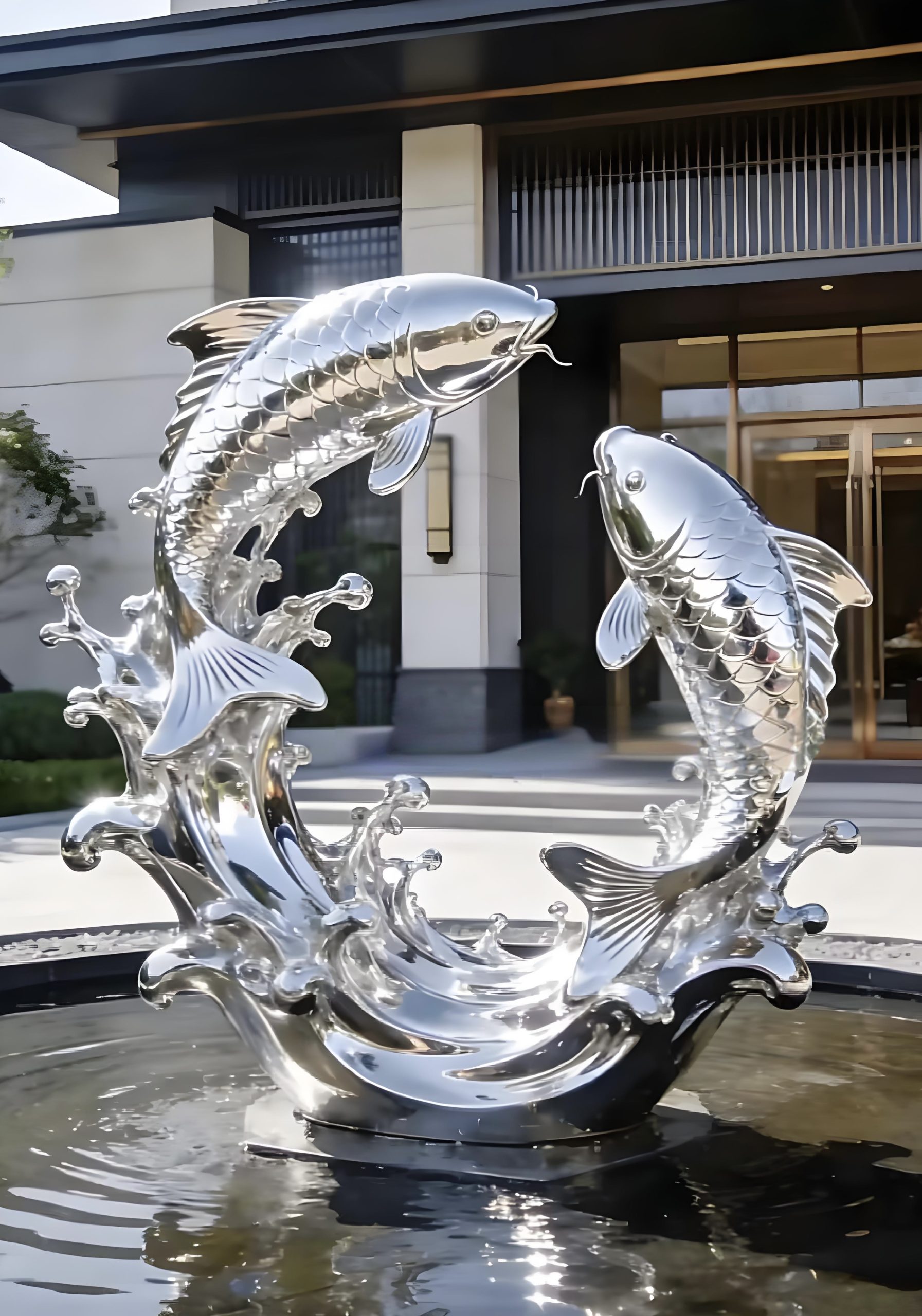 Stainless steel animal sculpture