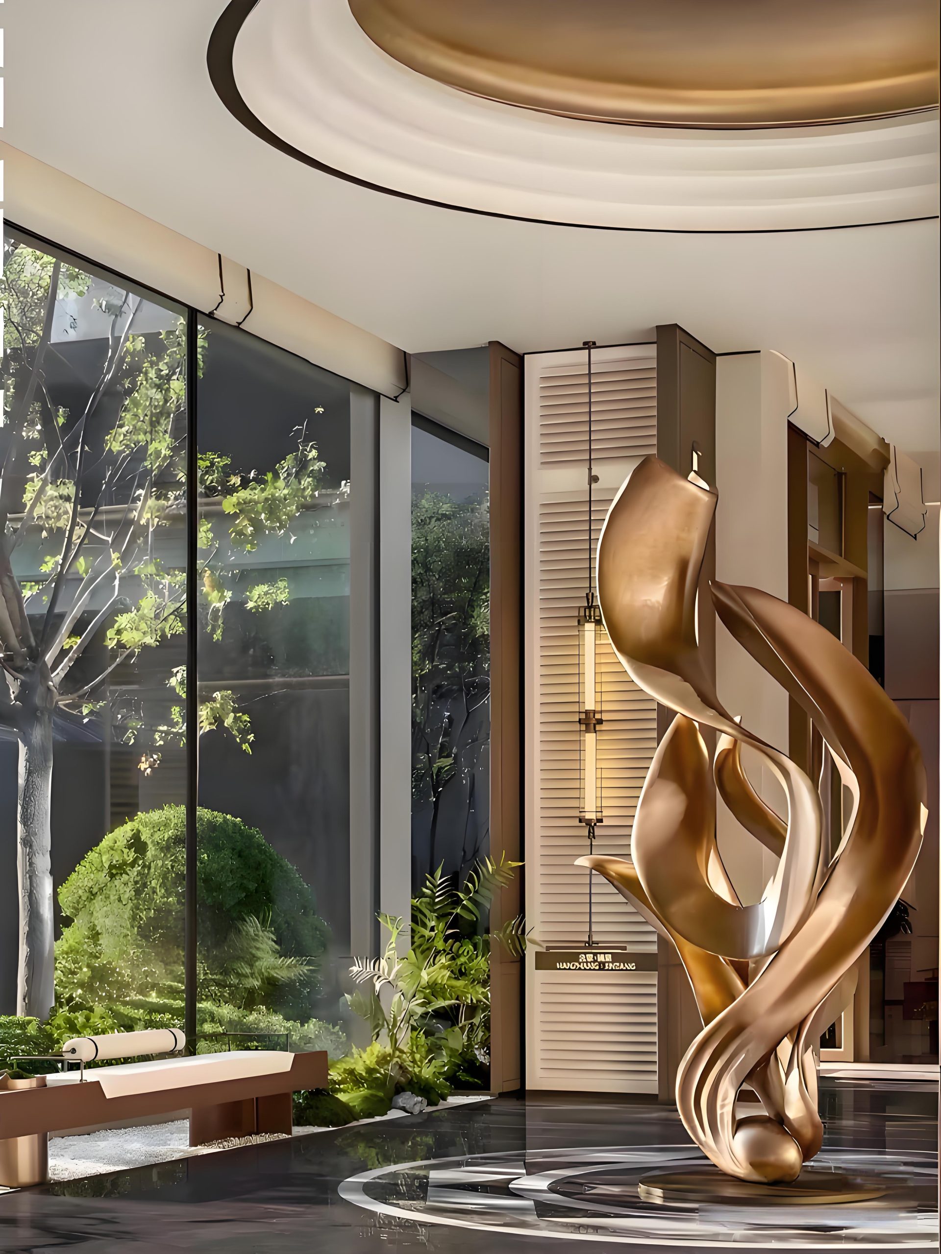 Hotel landscape sculpture