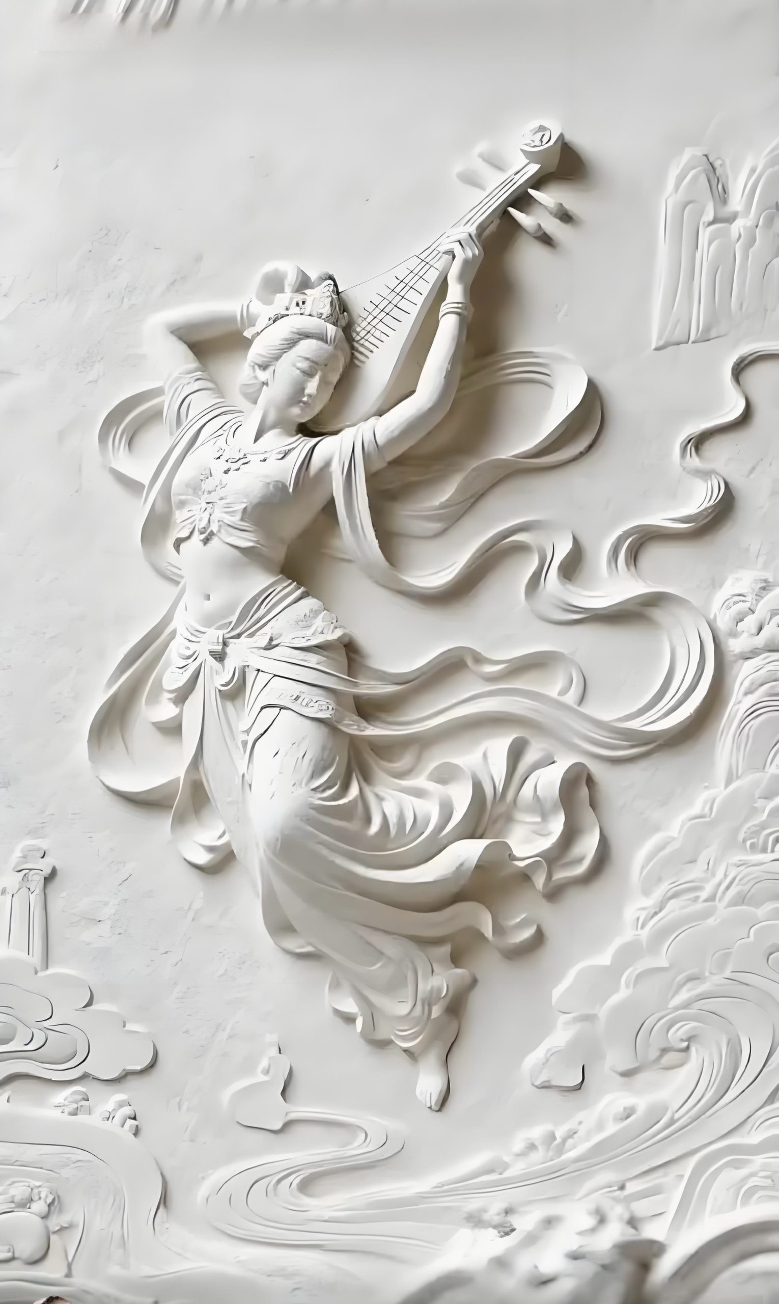 Chinese-style Court Ladies Relief