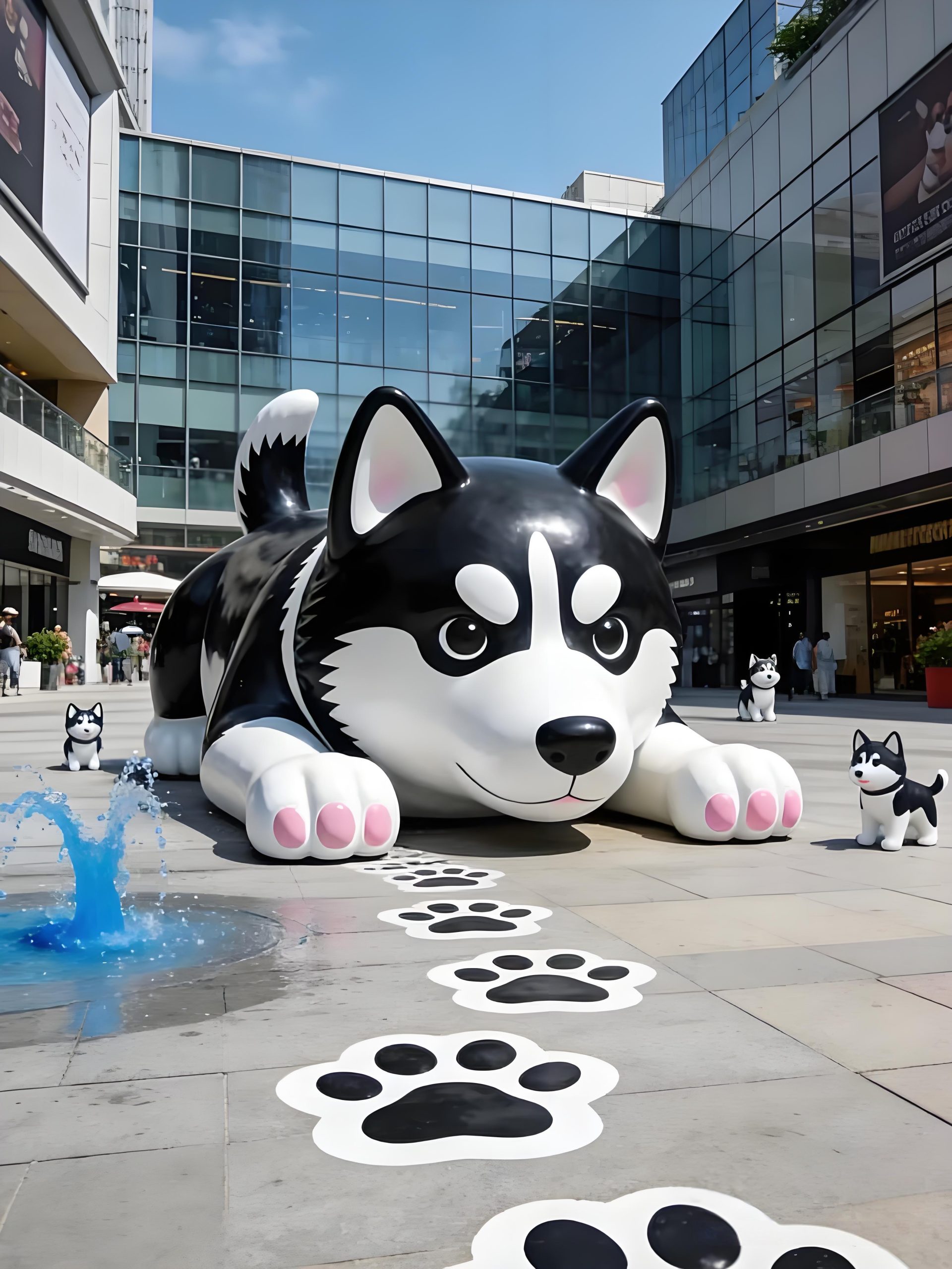 Fiberglass cartoon sculpture