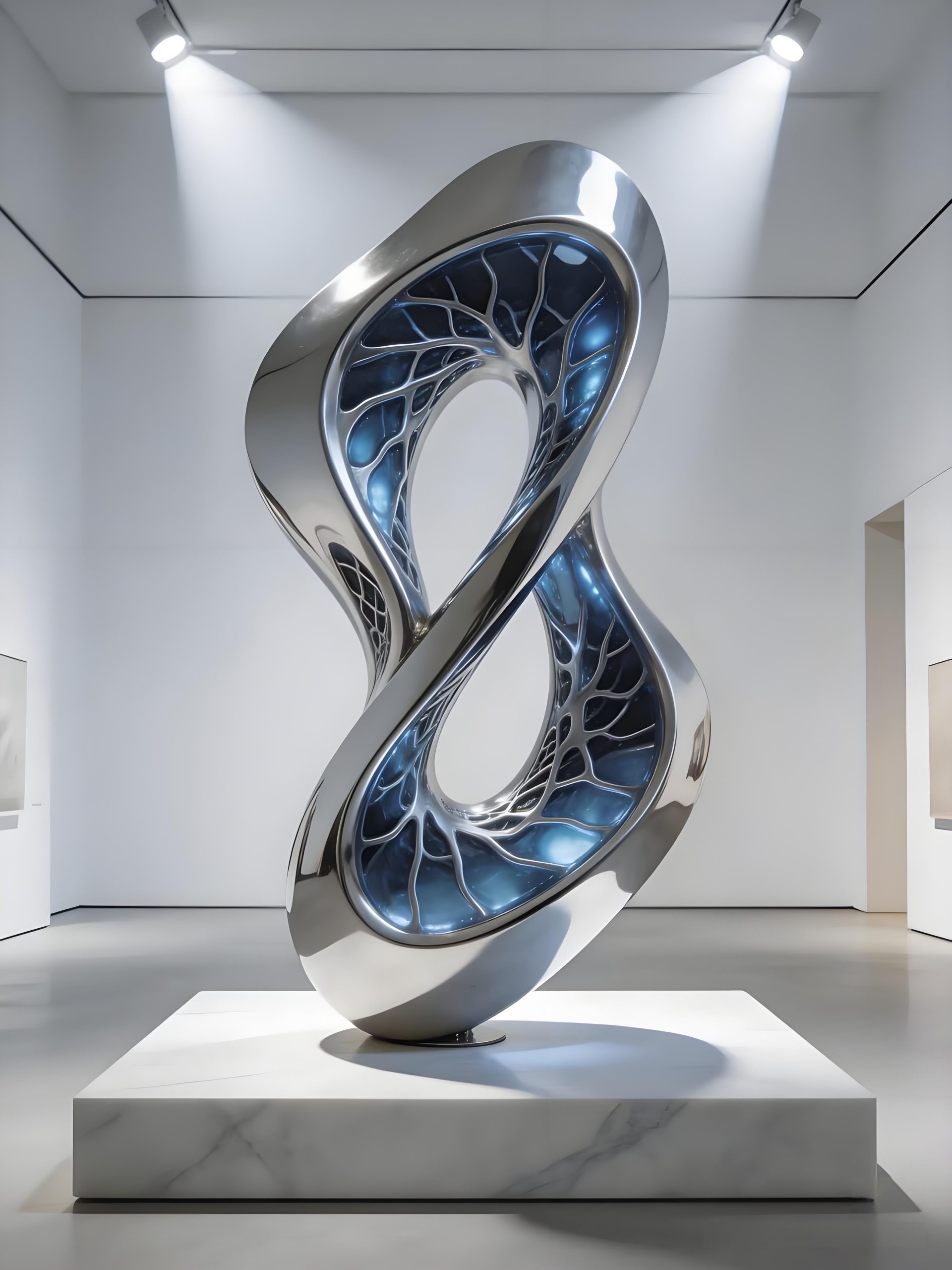 Stainless steel landscape sculpture