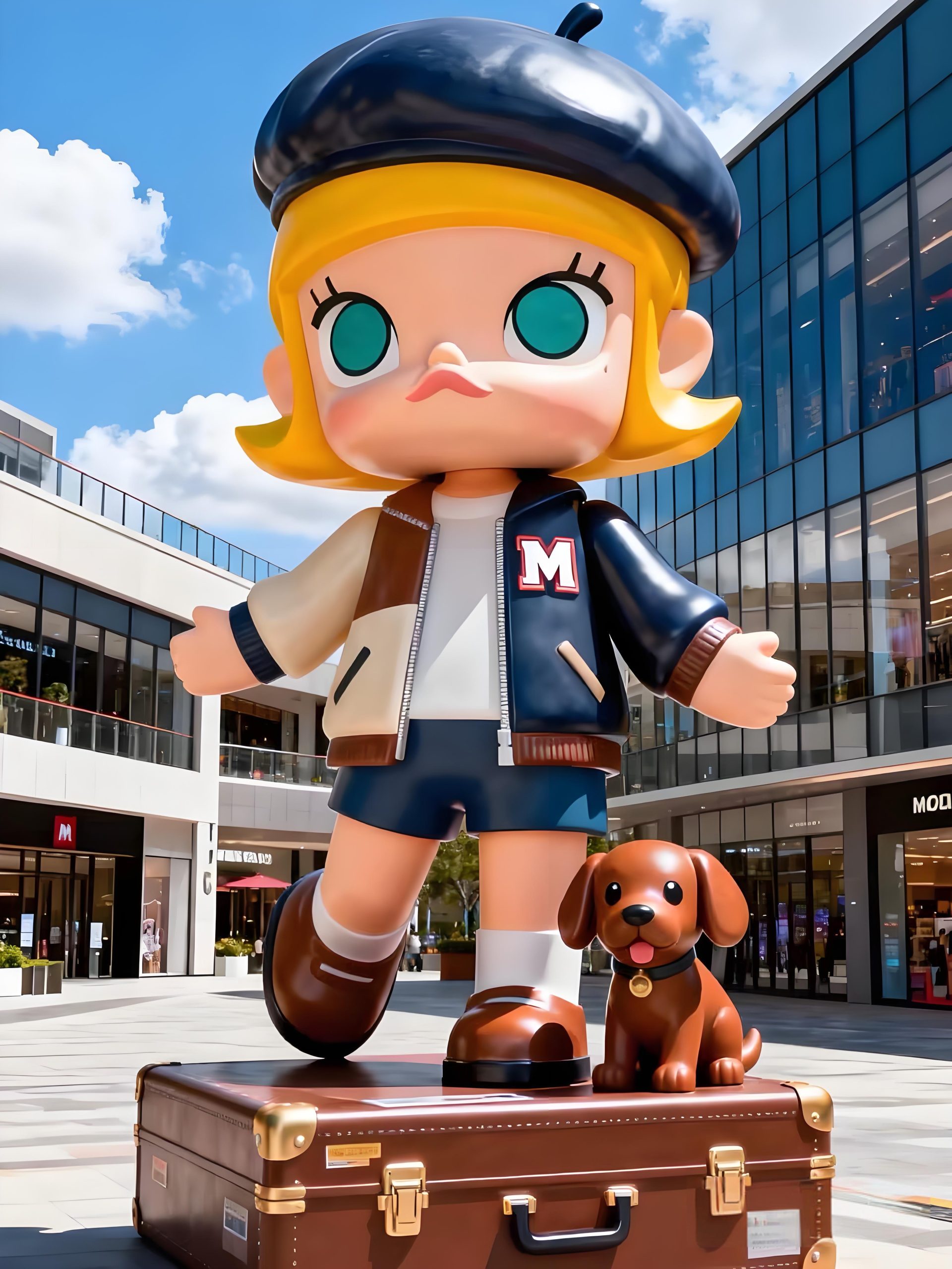 Fiberglass cartoon sculpture