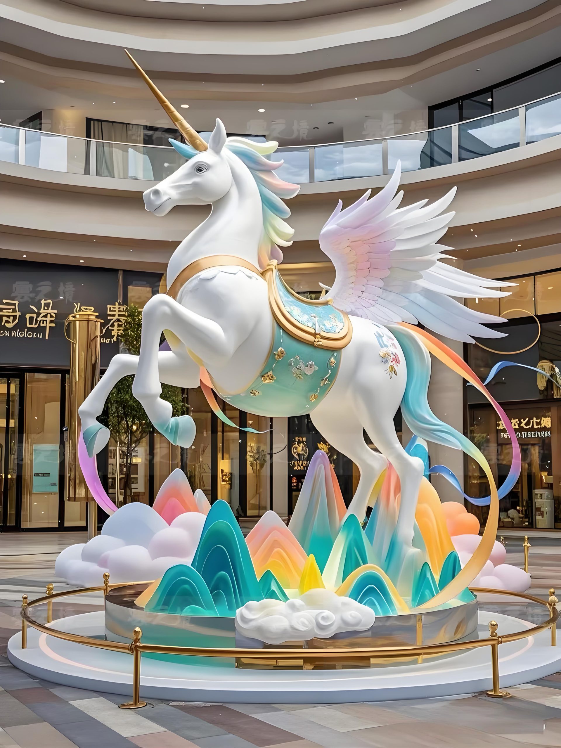 Shopping Mall Cartoon Sculpture