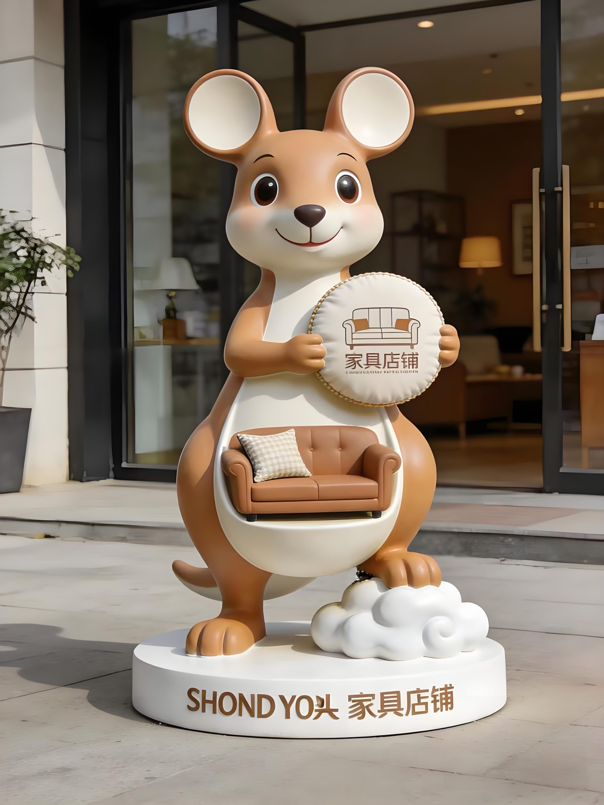 Fiberglass cartoon sculpture