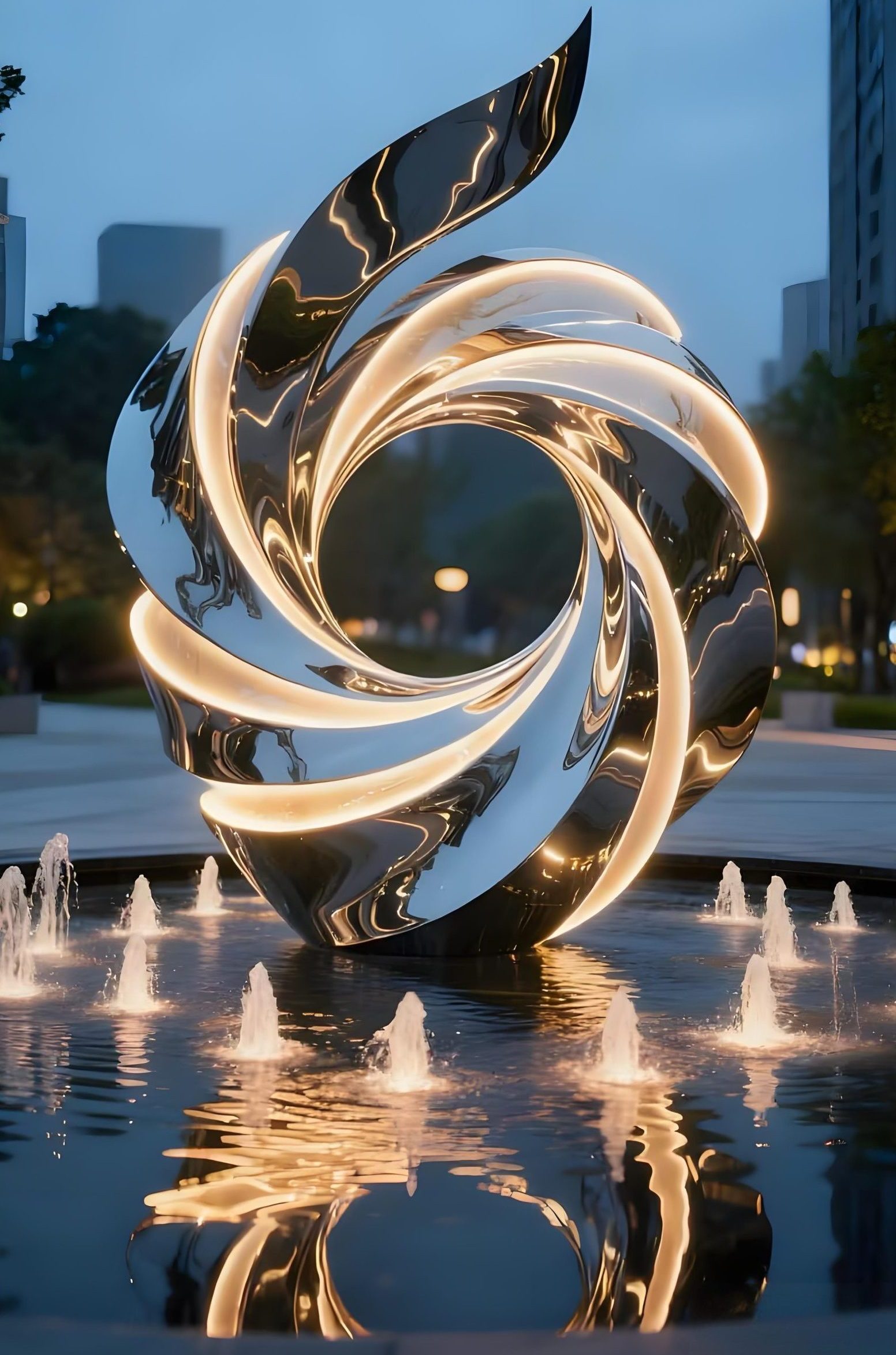 Stainless steel sculpture