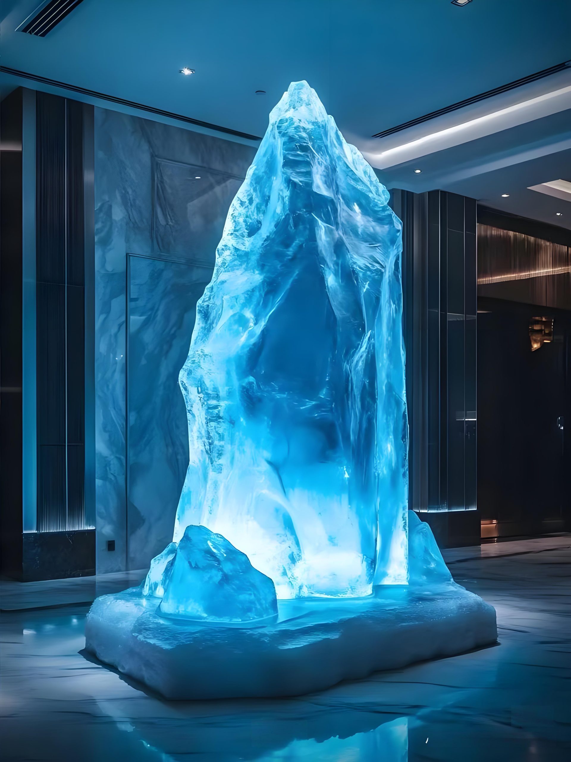 Acrylic landscape sculpture