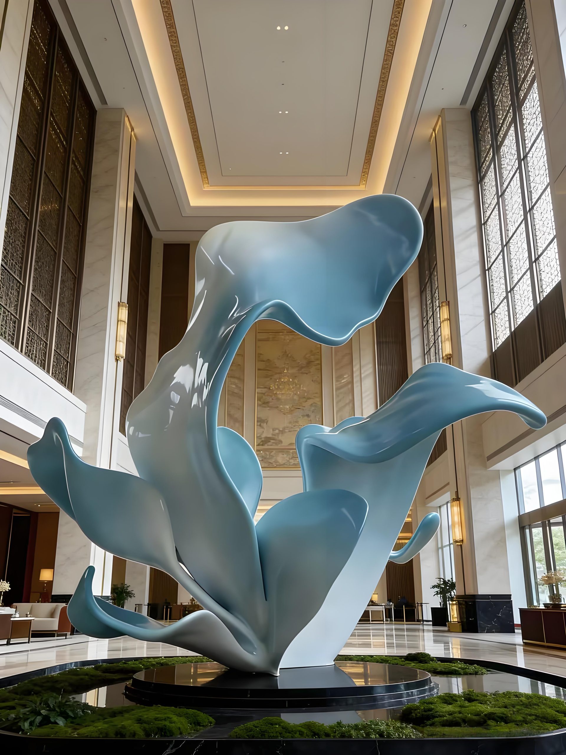 Hotel landscape sculpture