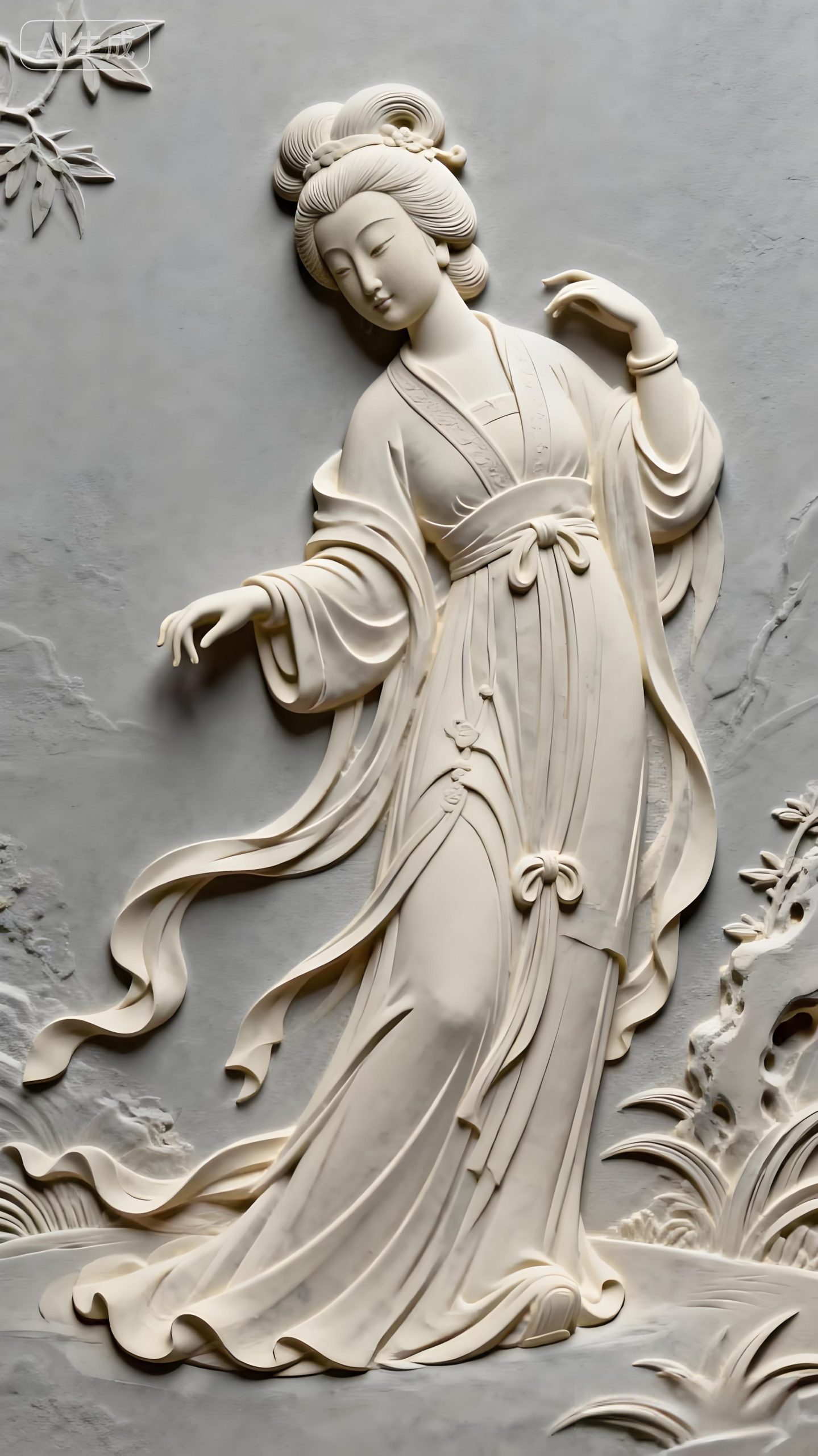 Chinese-style Court Ladies Relief