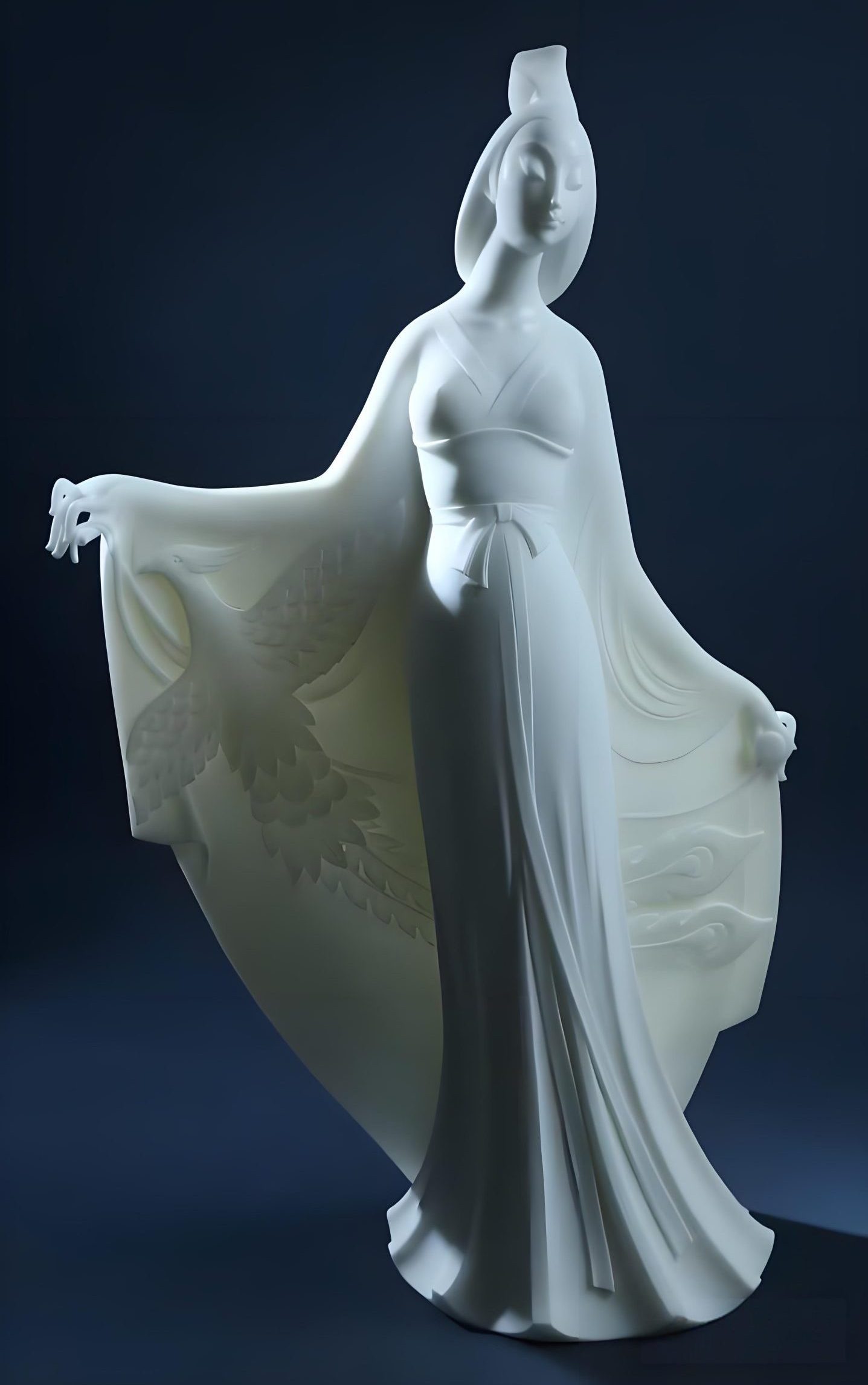 Chinese-style Court Ladies Sculpture