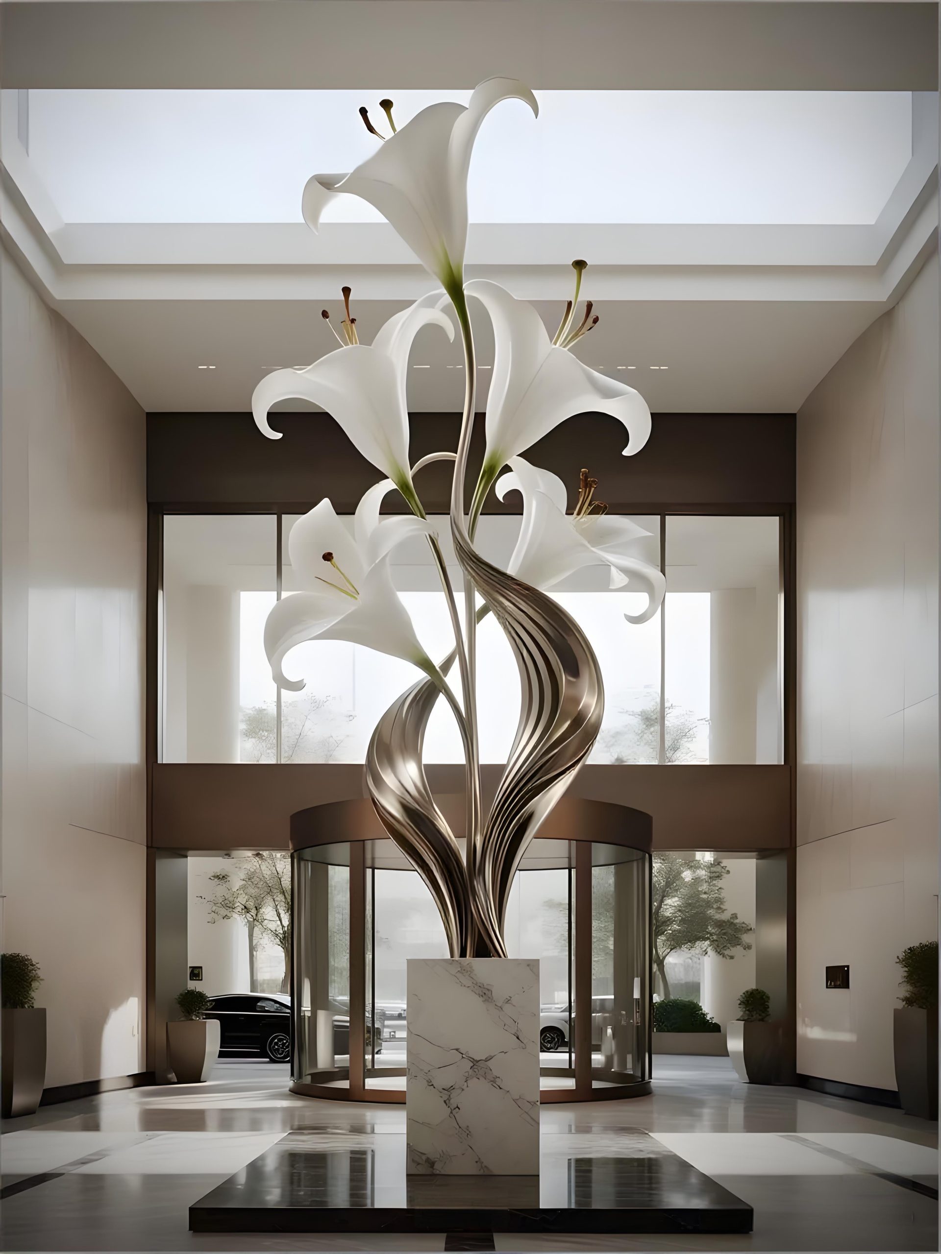 Hotel landscape sculpture