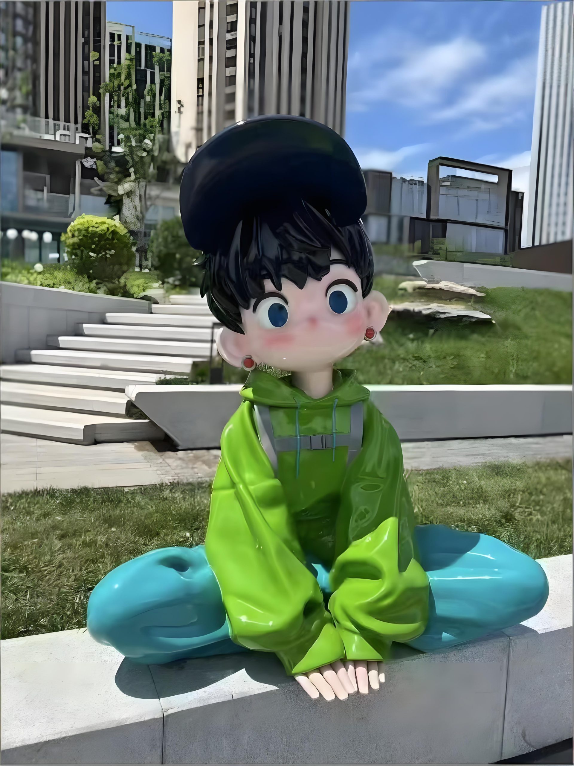 Fiberglass cartoon sculpture