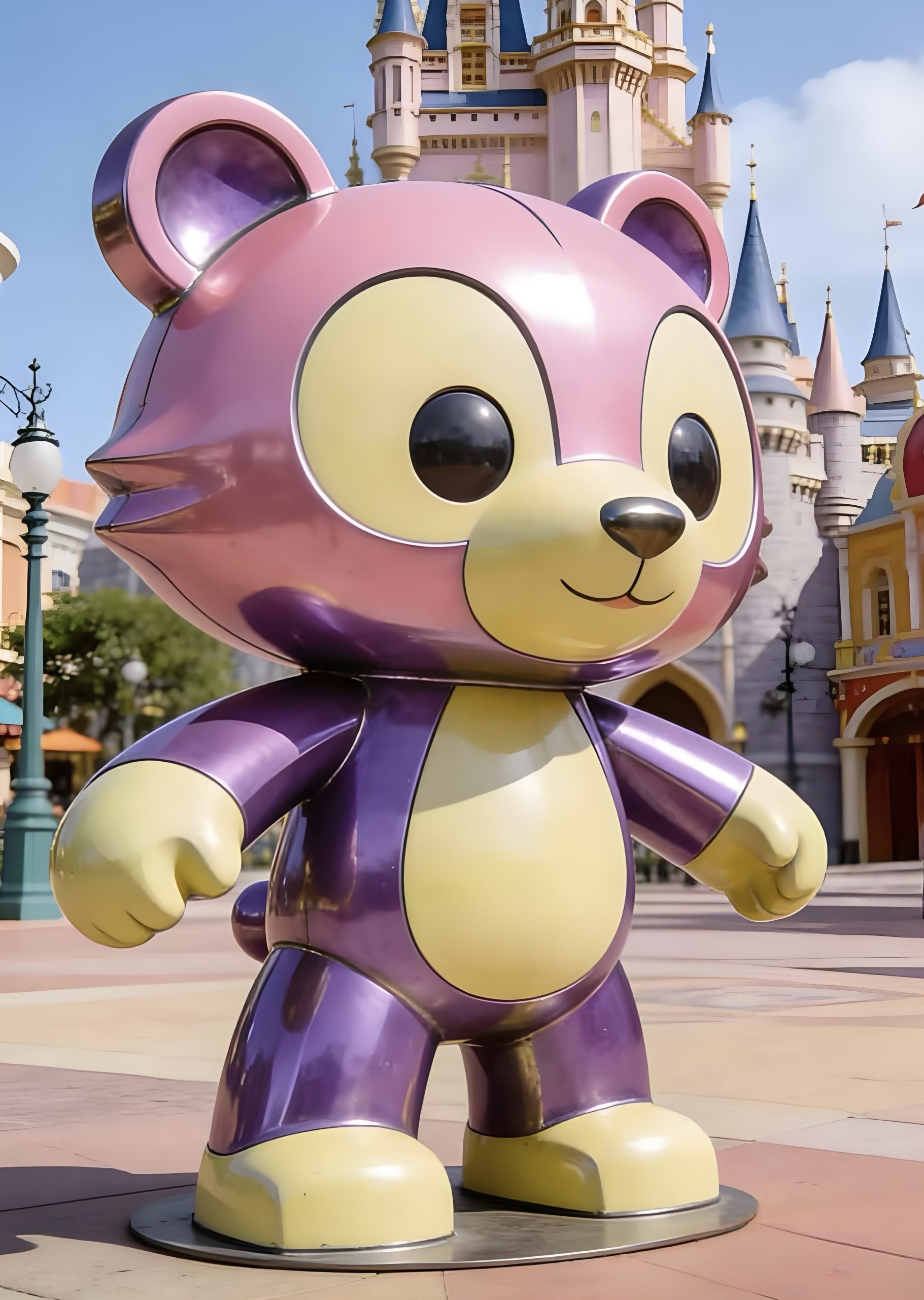 Stainless steel cartoon sculpture