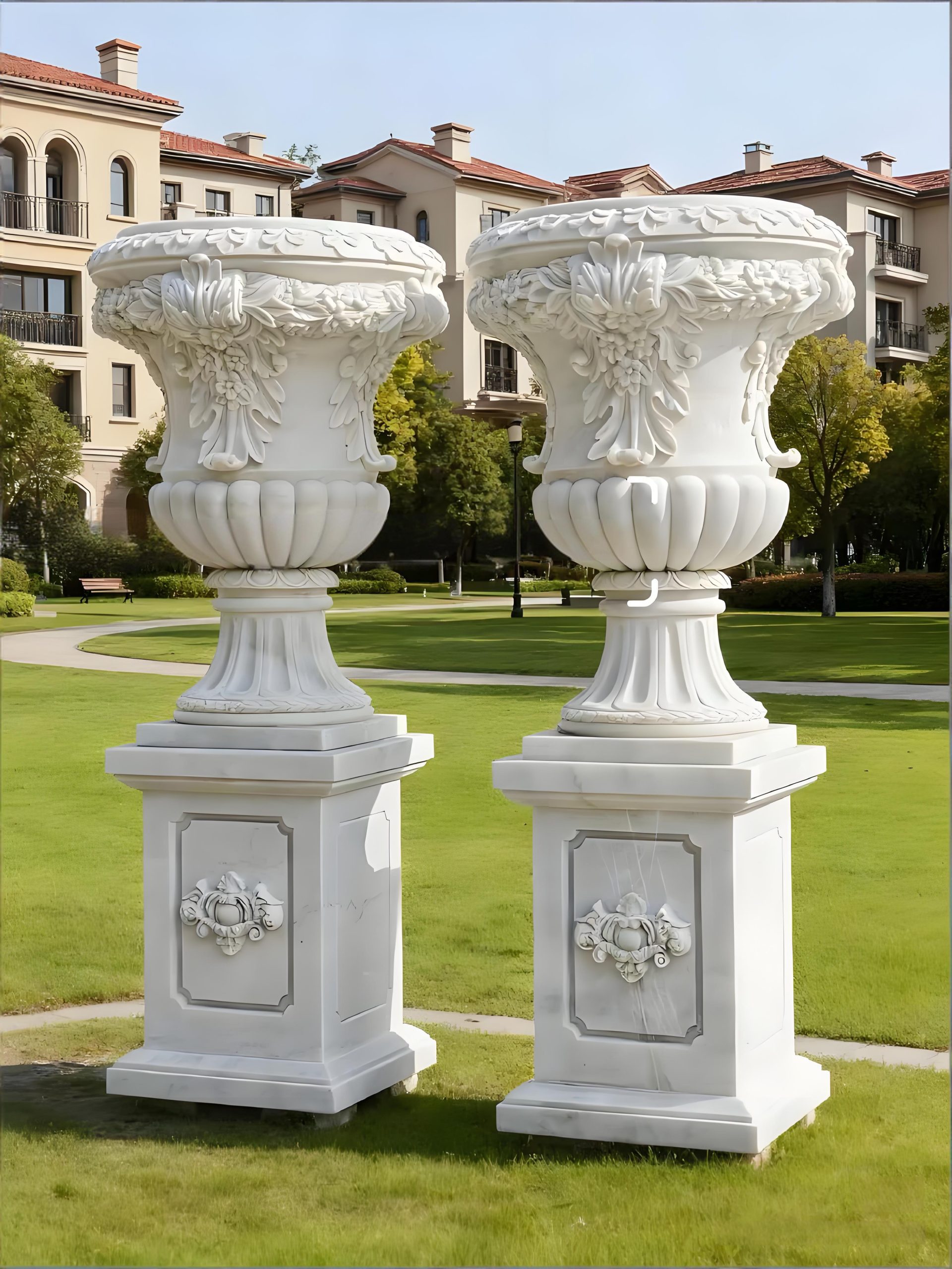 Marble landscape sculpture