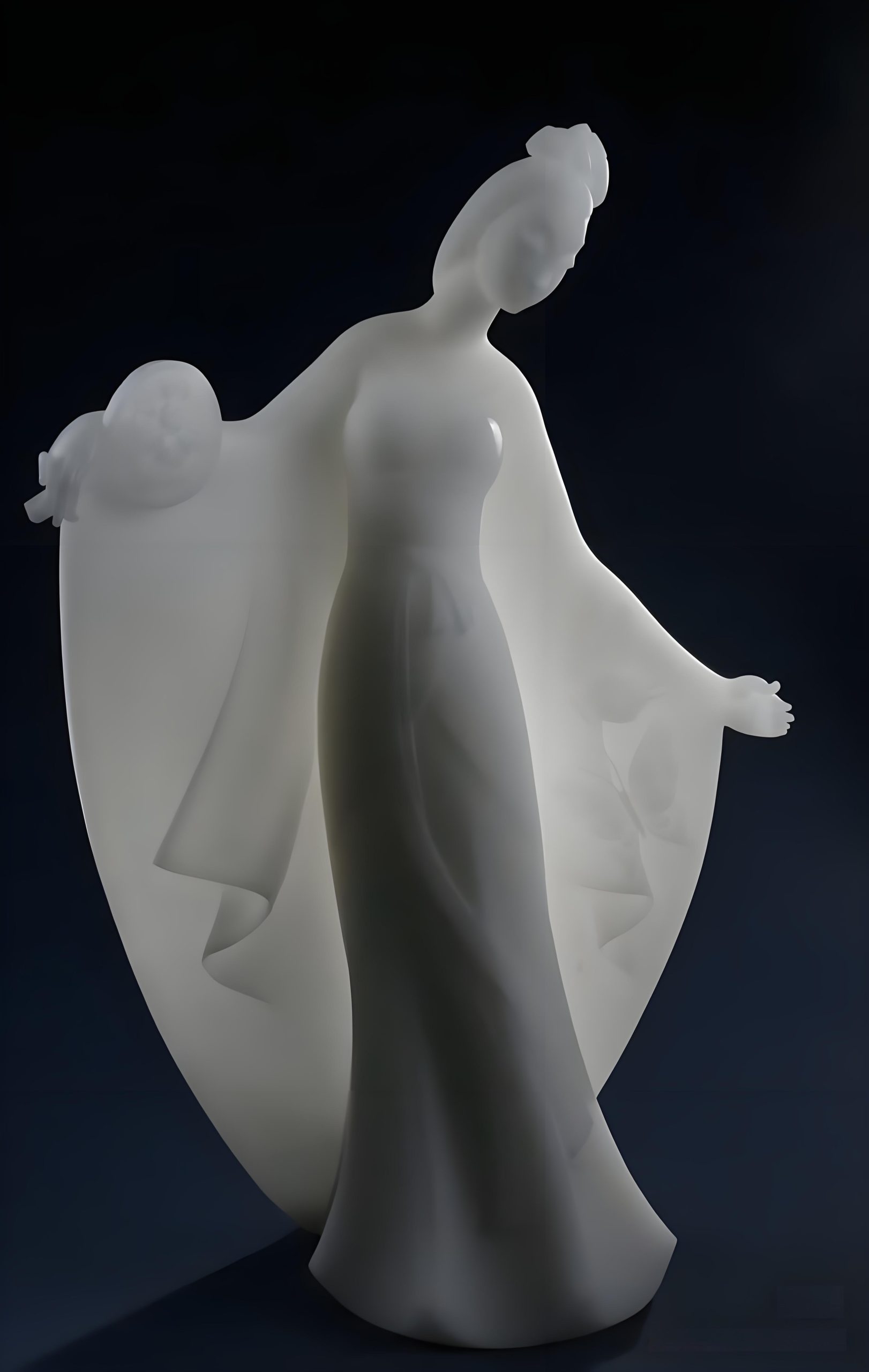 Chinese-style Court Ladies Sculpture