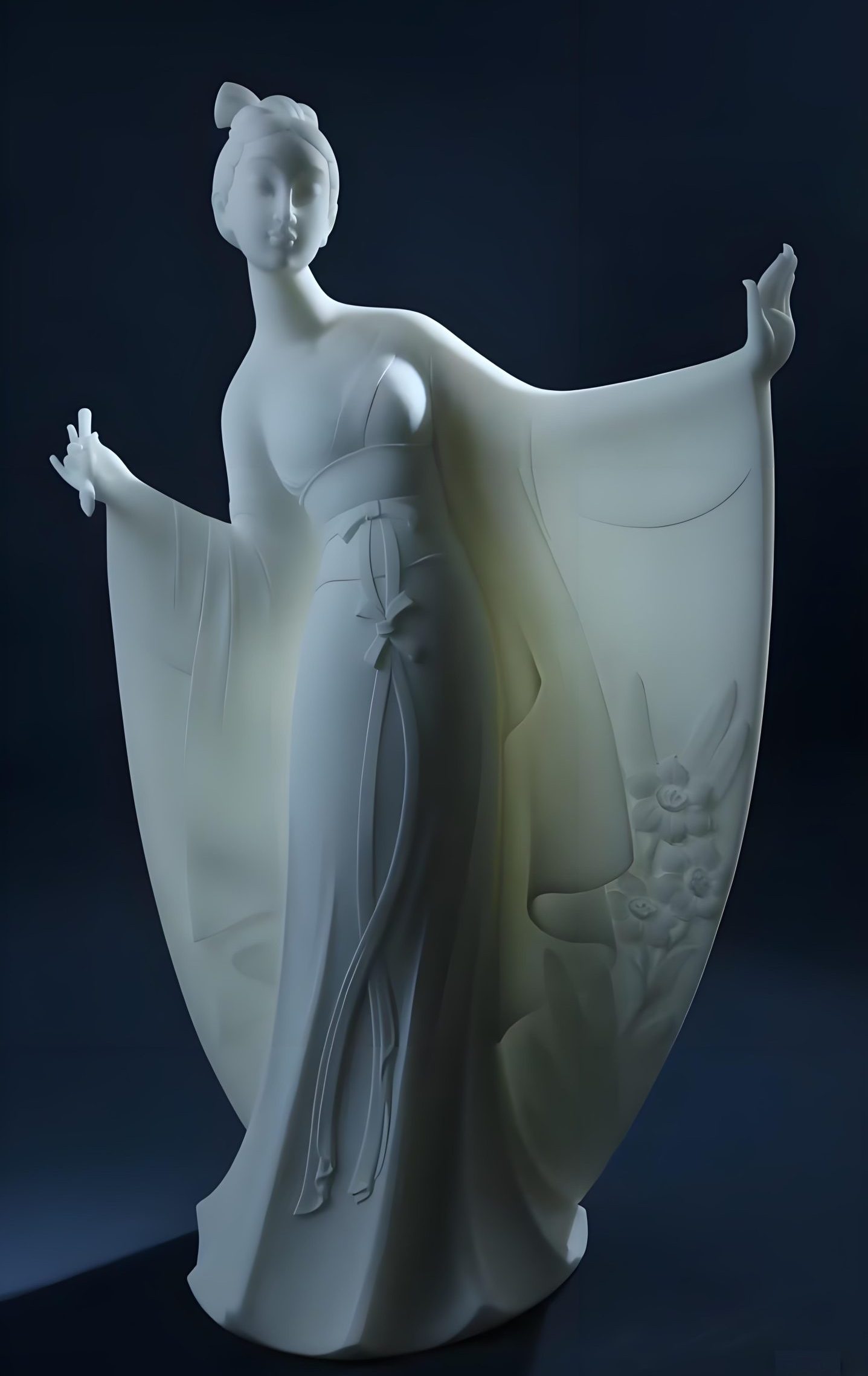 Chinese-style Court Ladies Sculpture