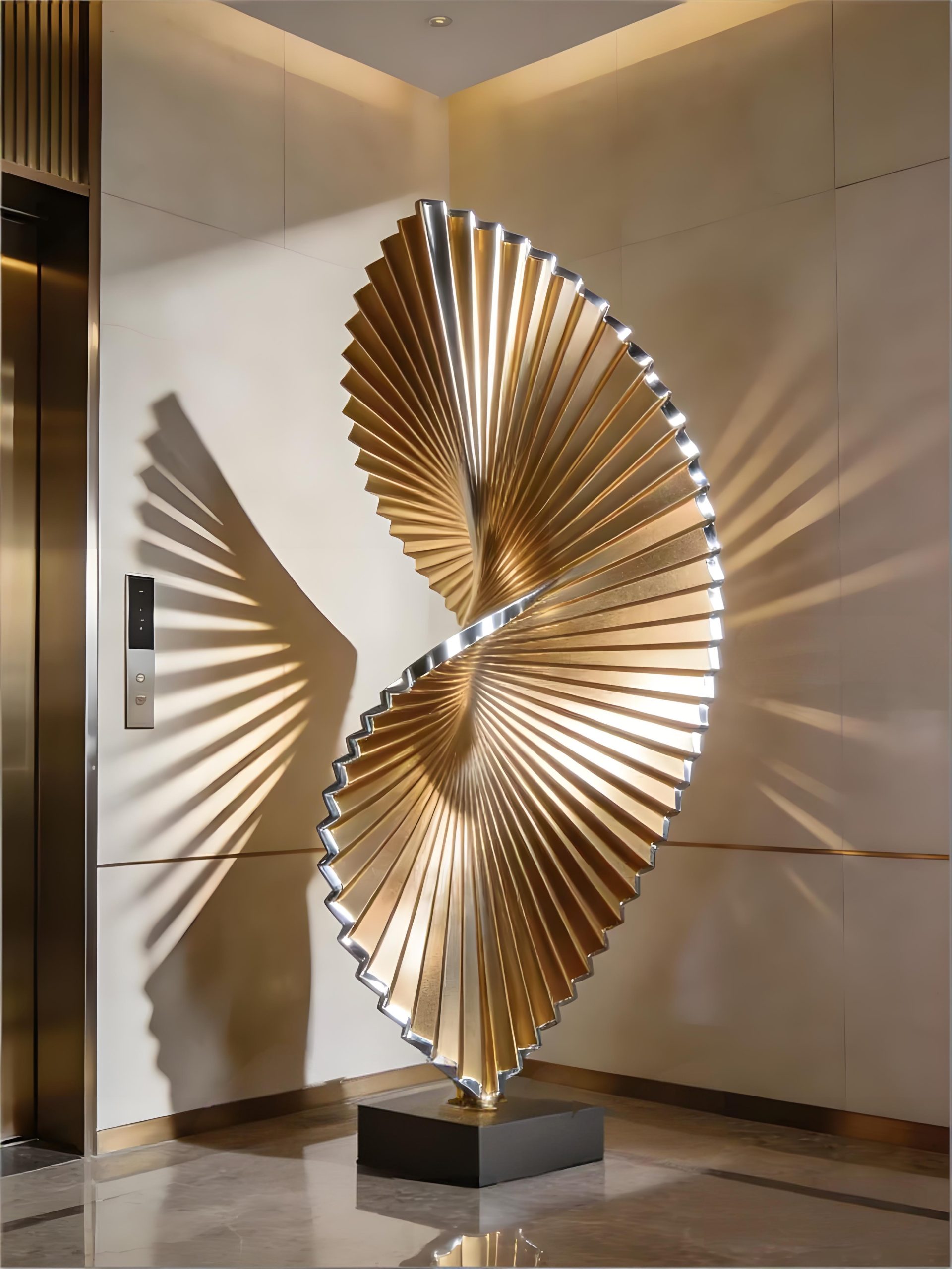 Stainless steel landscape sculpture