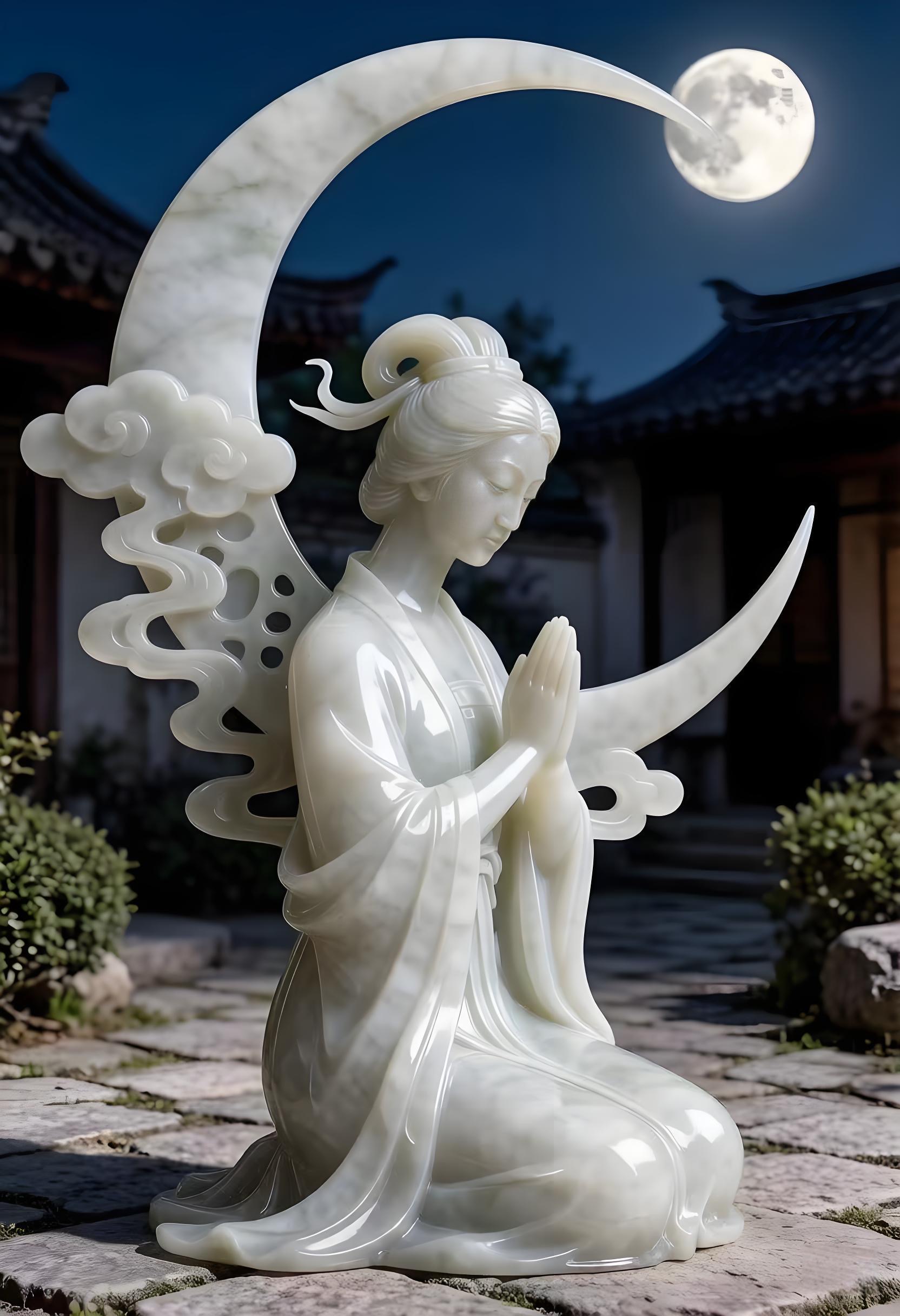 Chinese-style Court Ladies Sculpture