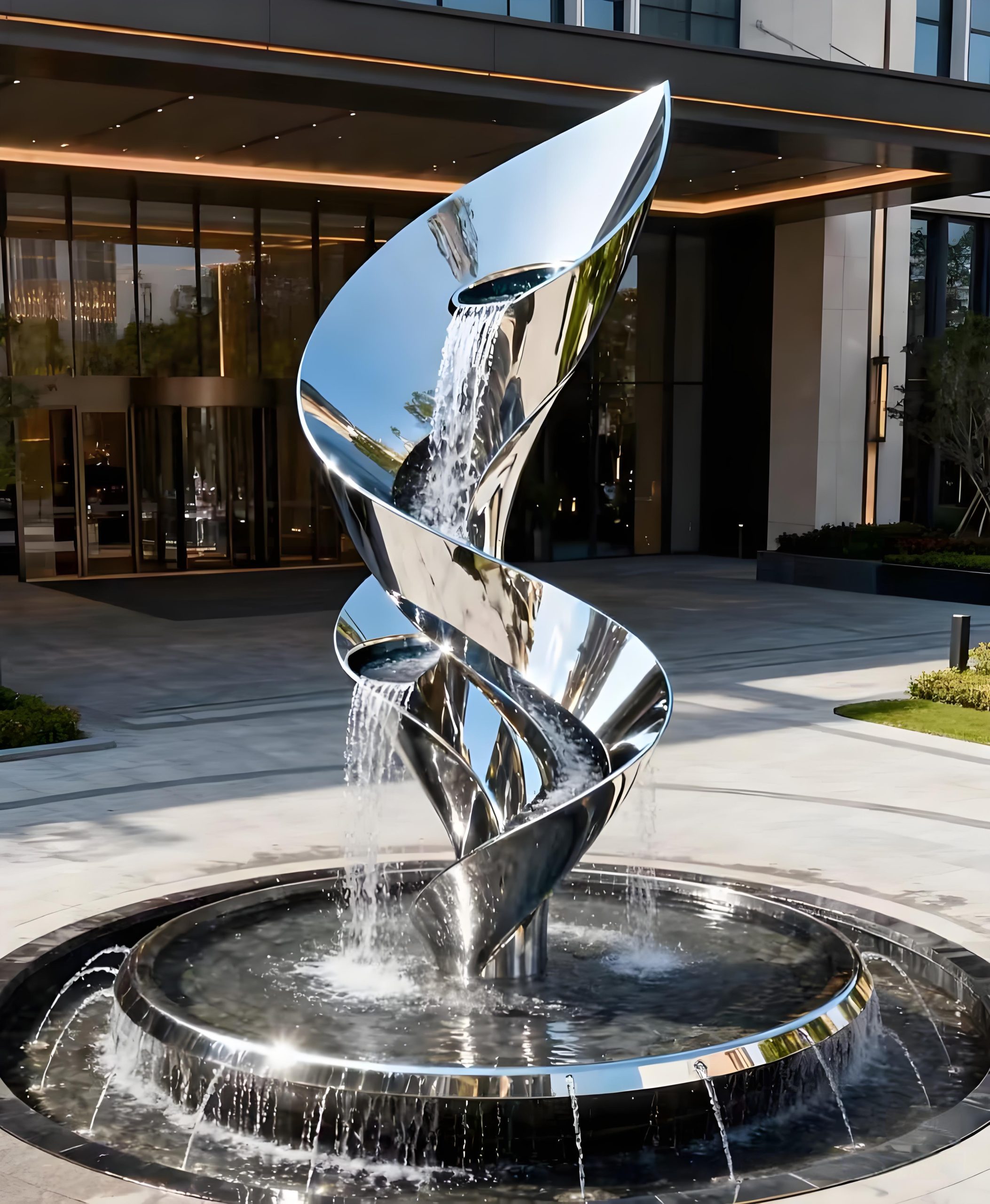 Stainless steel landscape sculpture