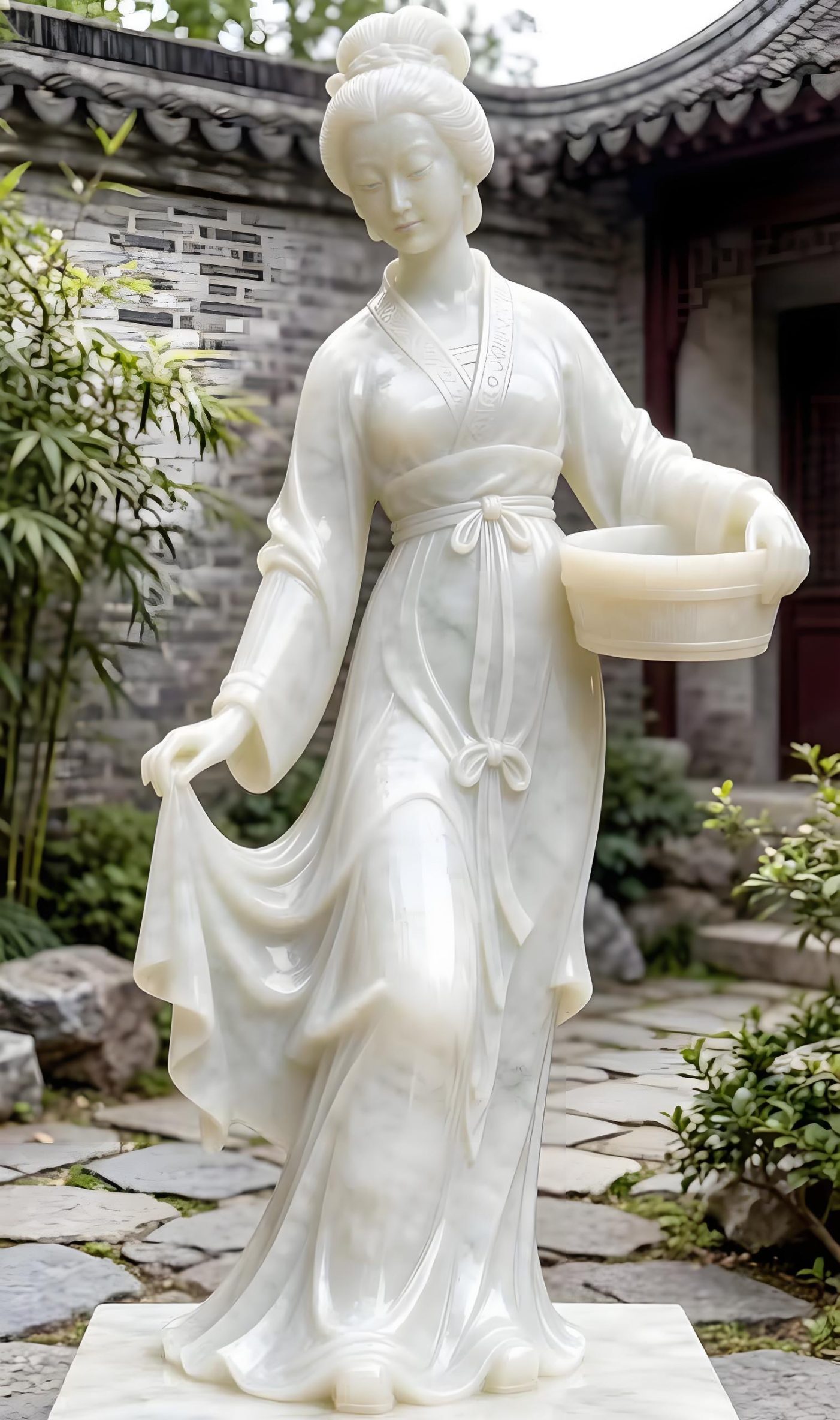 Chinese-style Court Ladies Sculpture
