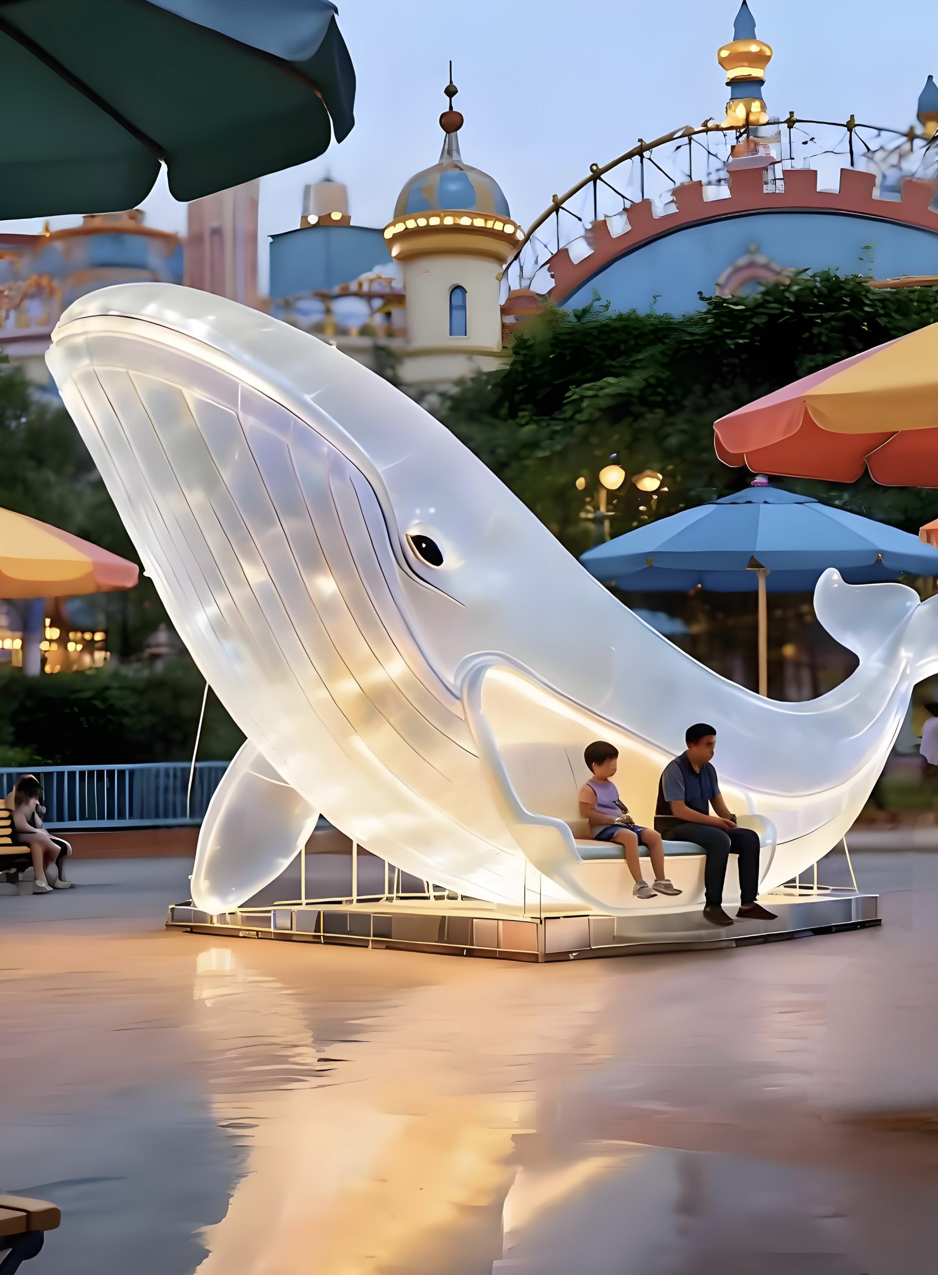 Acrylic landscape sculpture