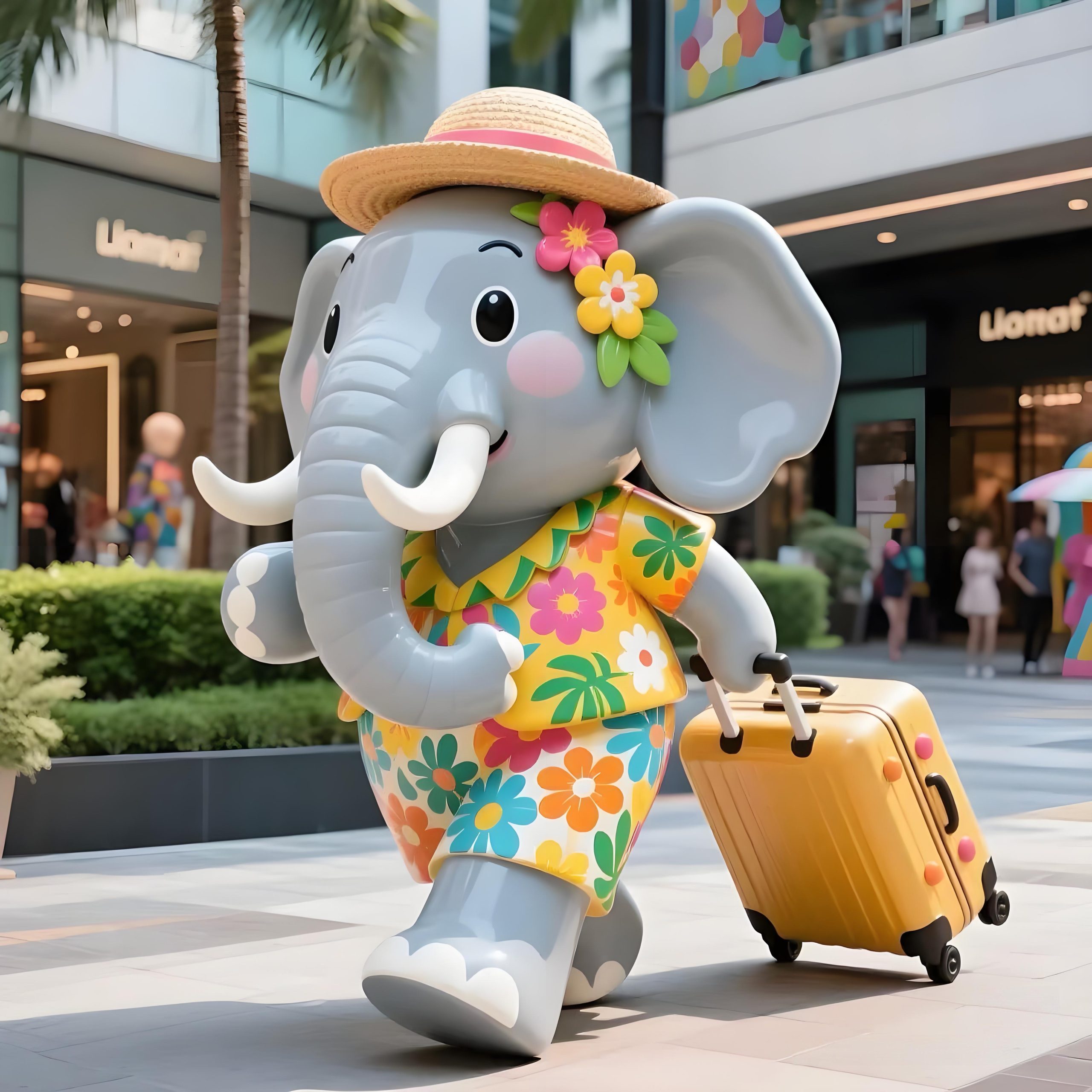 Fiberglass cartoon sculpture