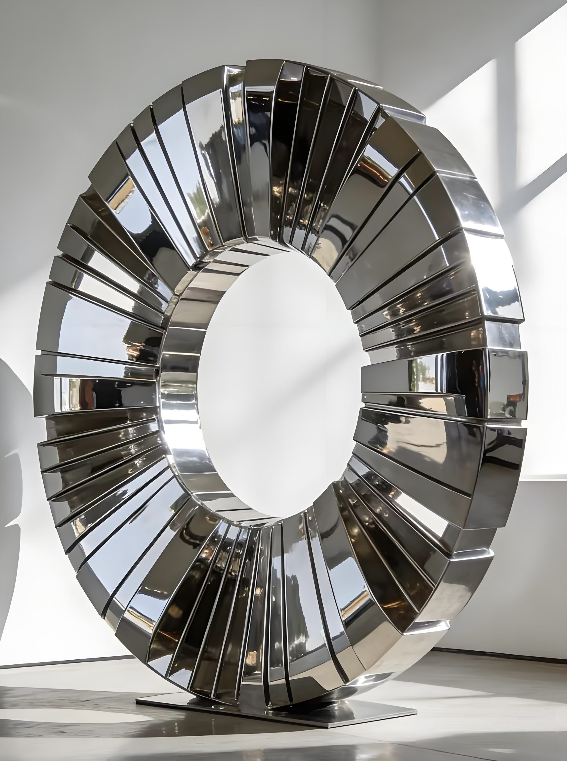 Stainless steel landscape sculpture