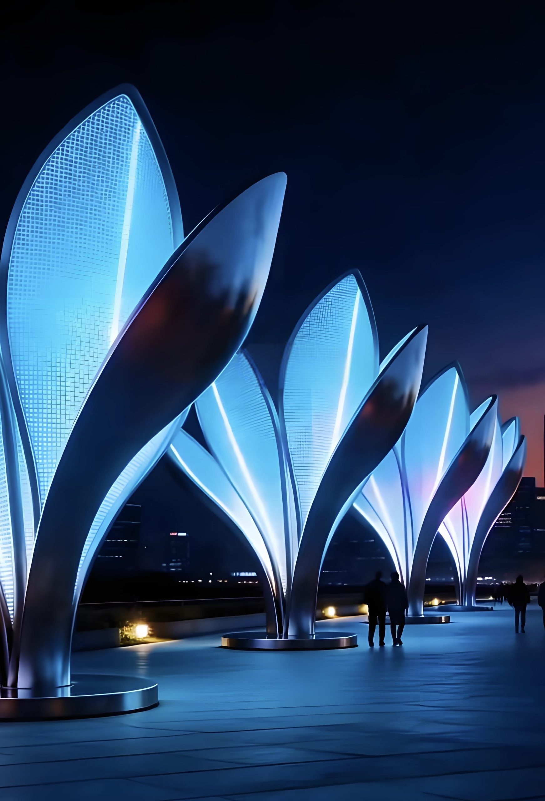 Stainless steel landscape sculpture