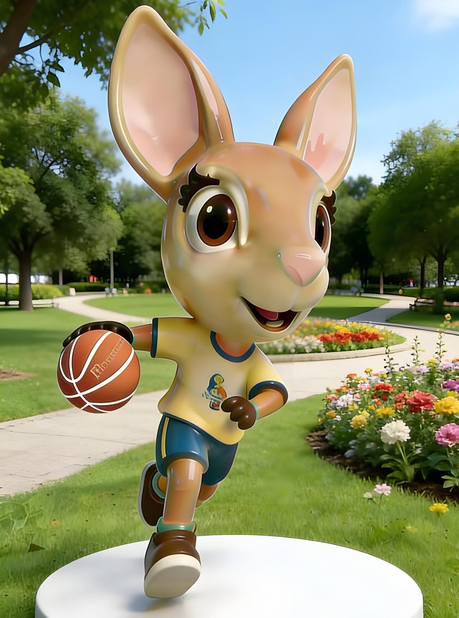 Fiberglass cartoon sculpture