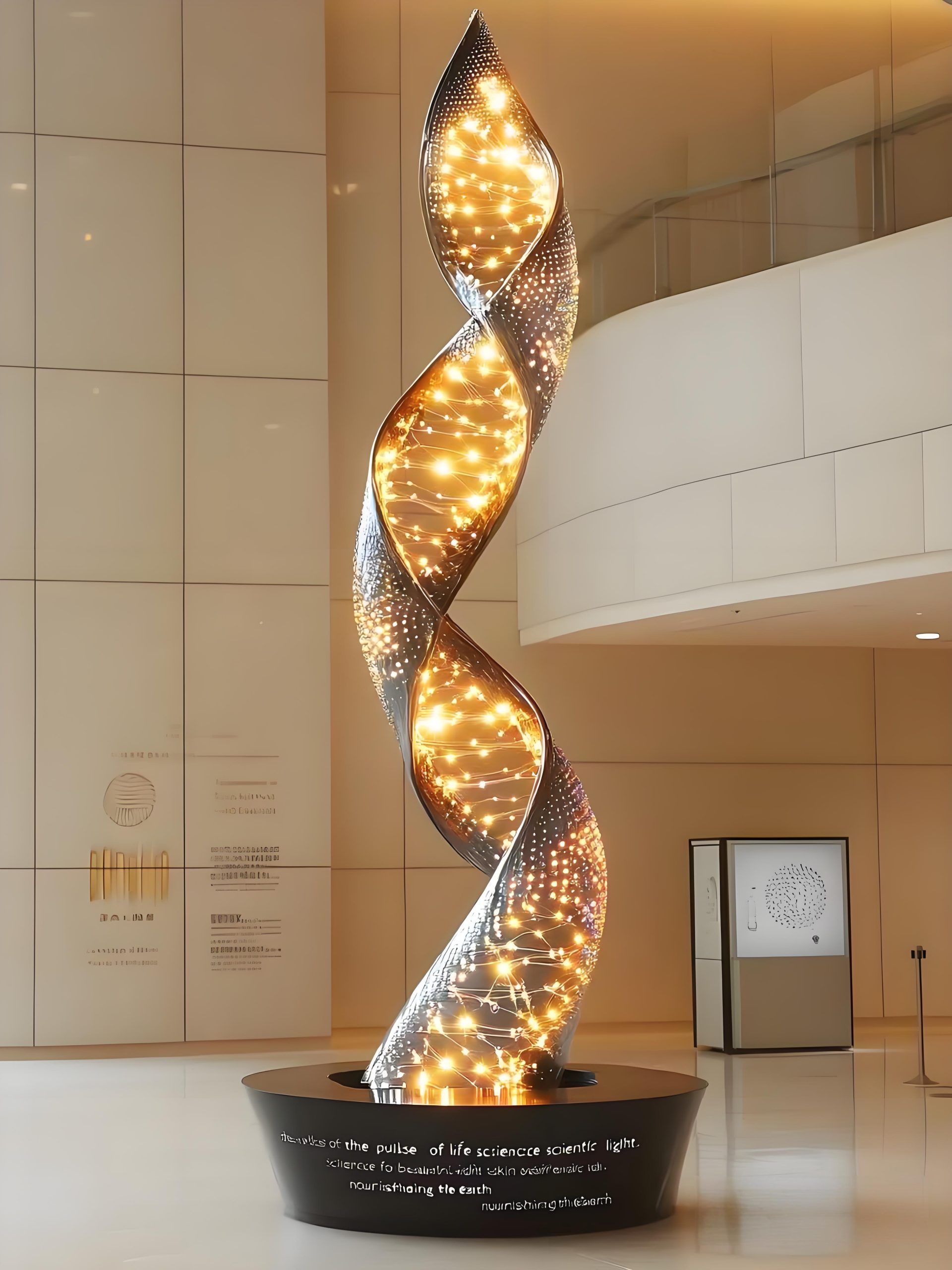 Stainless steel landscape sculpture