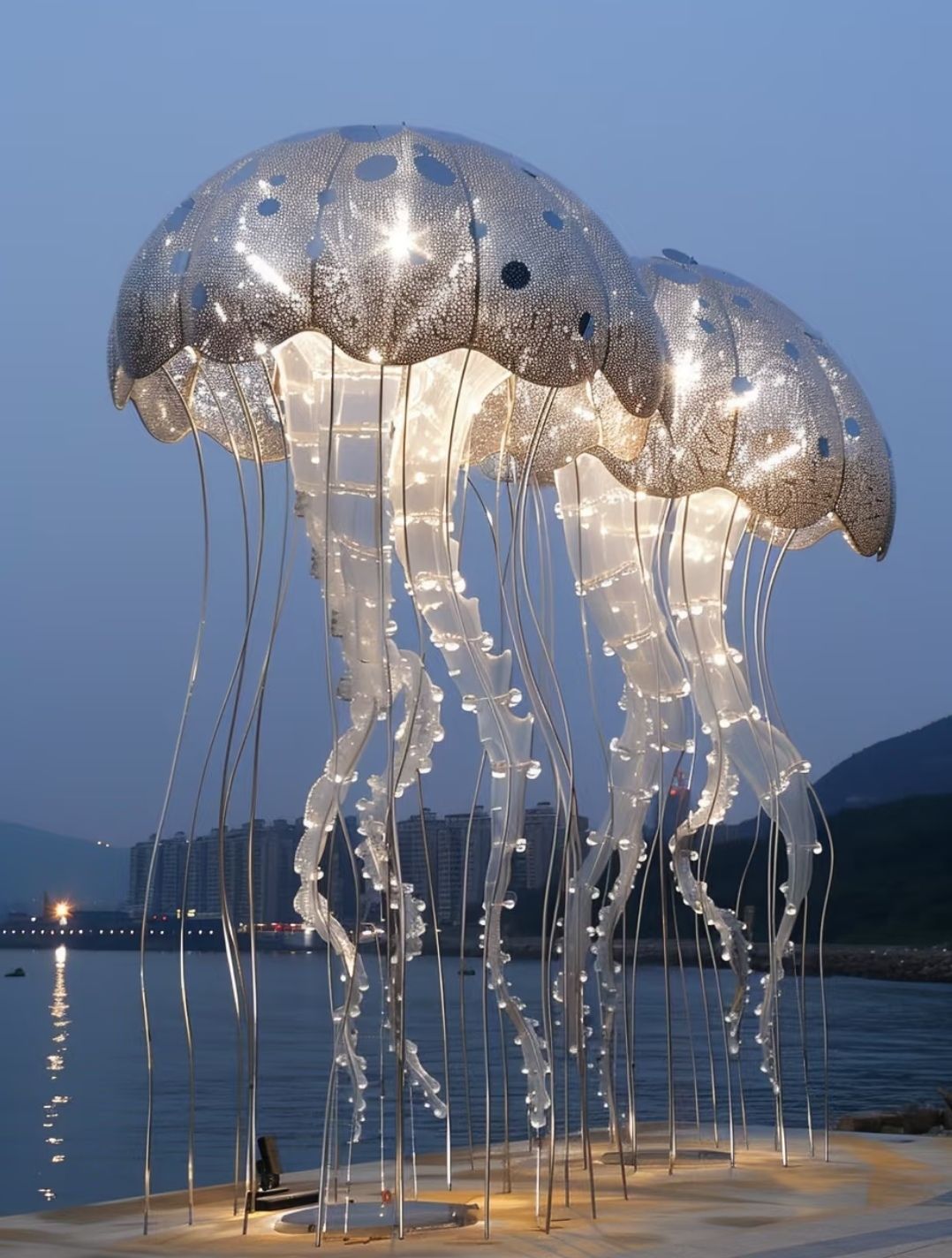 Stainless steel animal sculpture