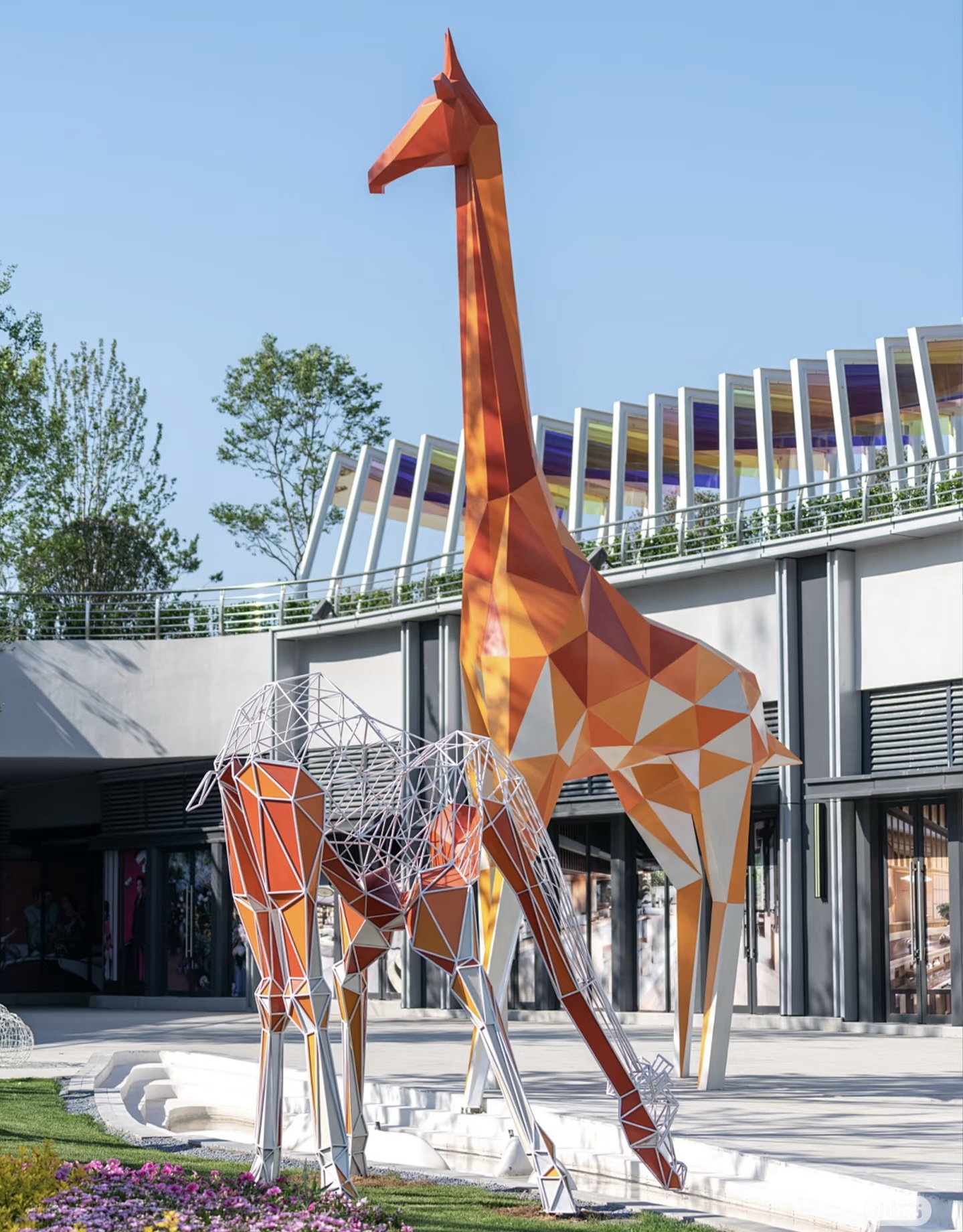 Stainless steel animal sculpture