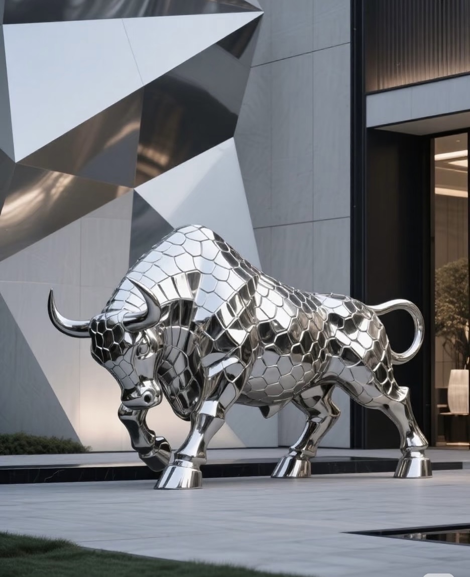 Stainless steel animal sculpture