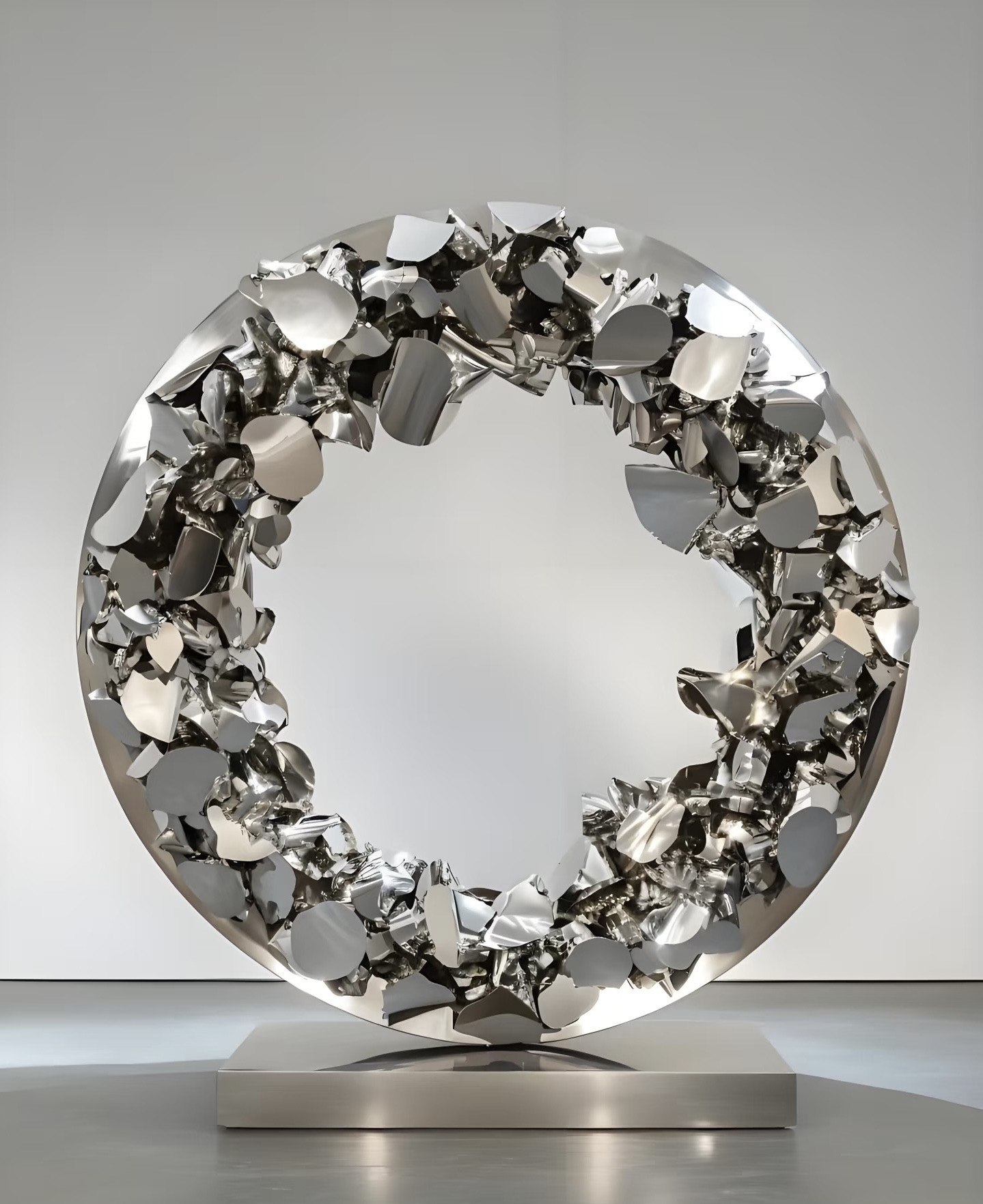 Stainless steel landscape sculpture