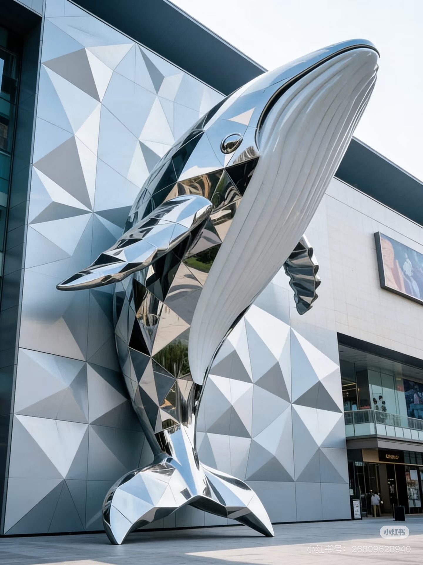 Stainless steel animal sculpture