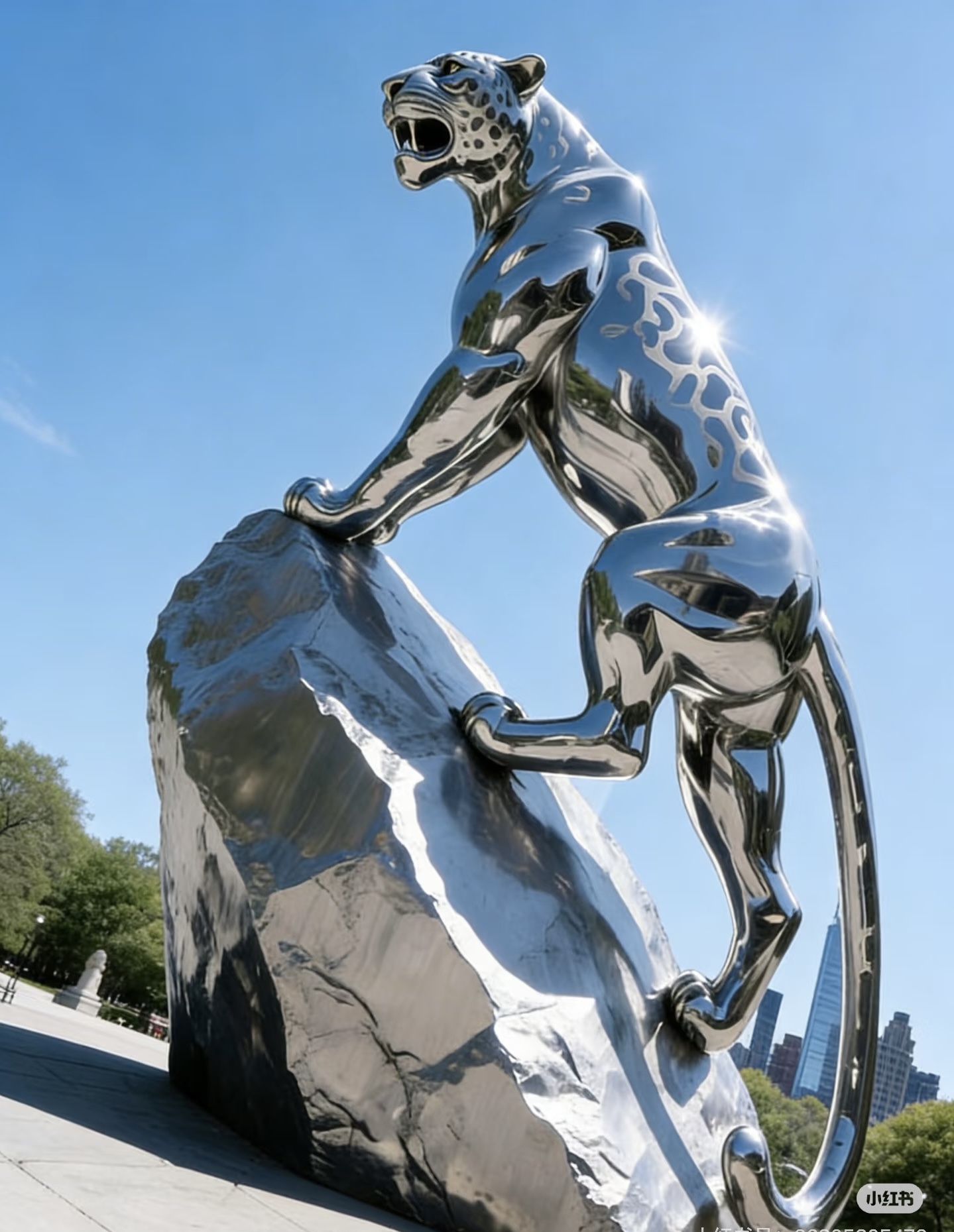 Stainless steel animal sculpture