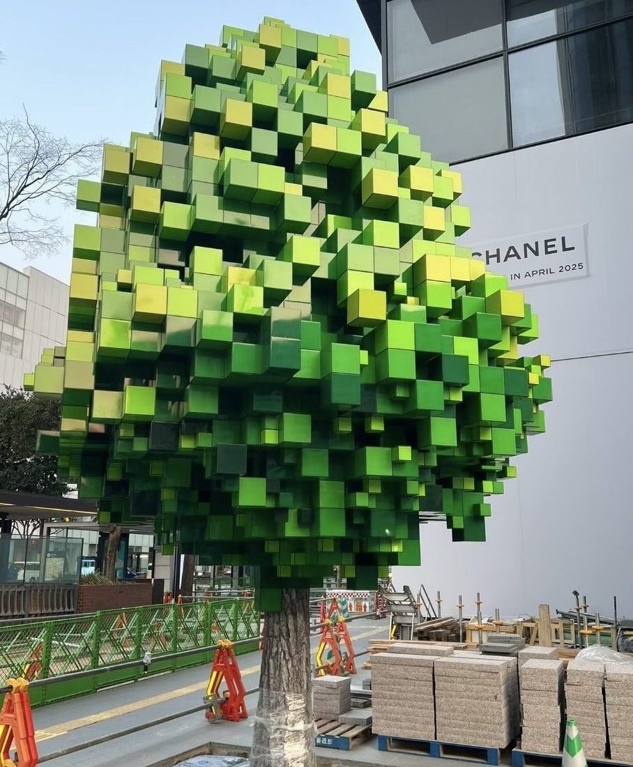 Stainless steel landscape sculpture