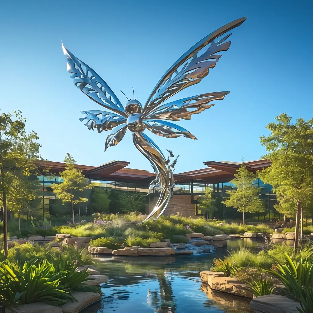 Stainless steel animal sculpture