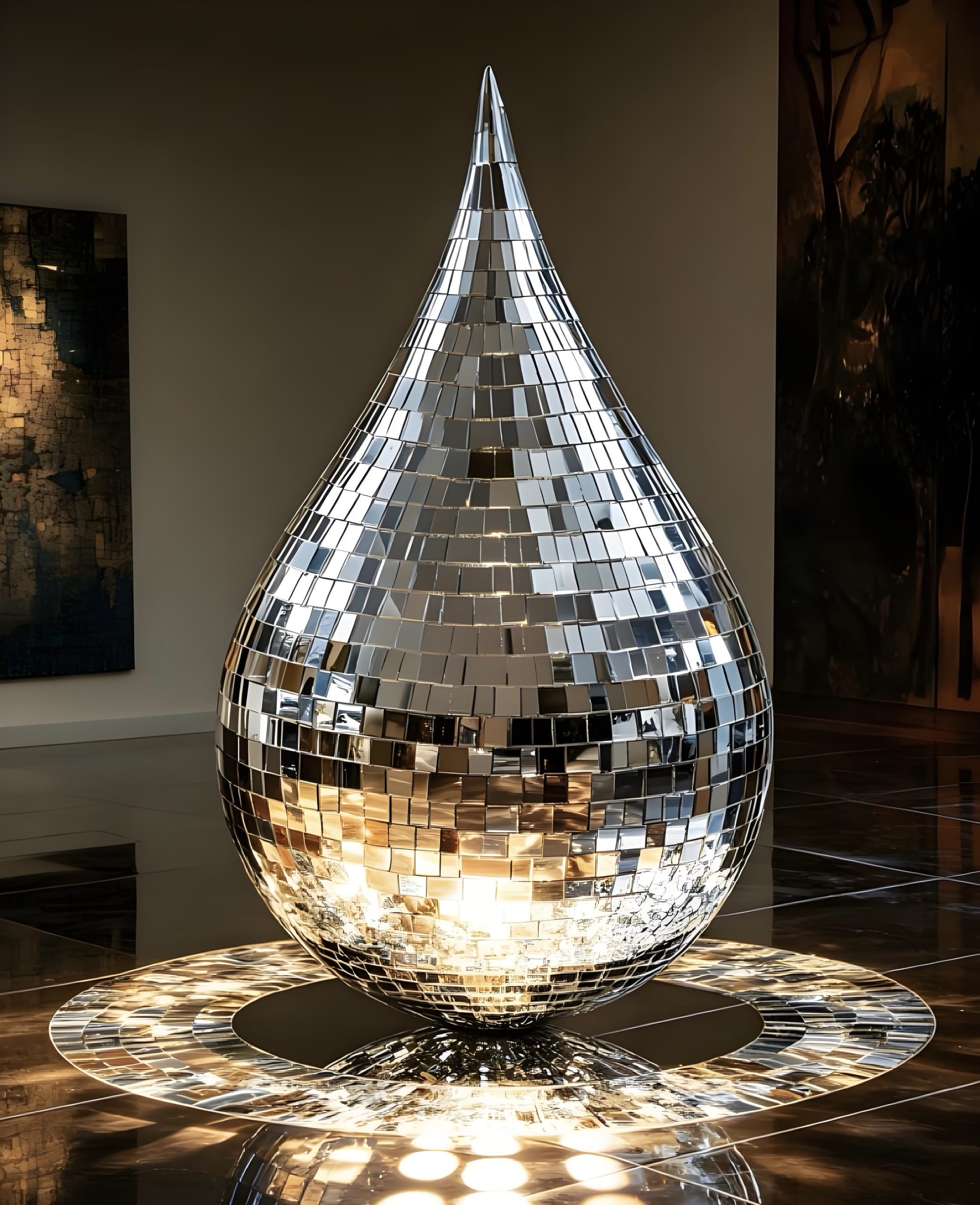 Stainless steel landscape sculpture